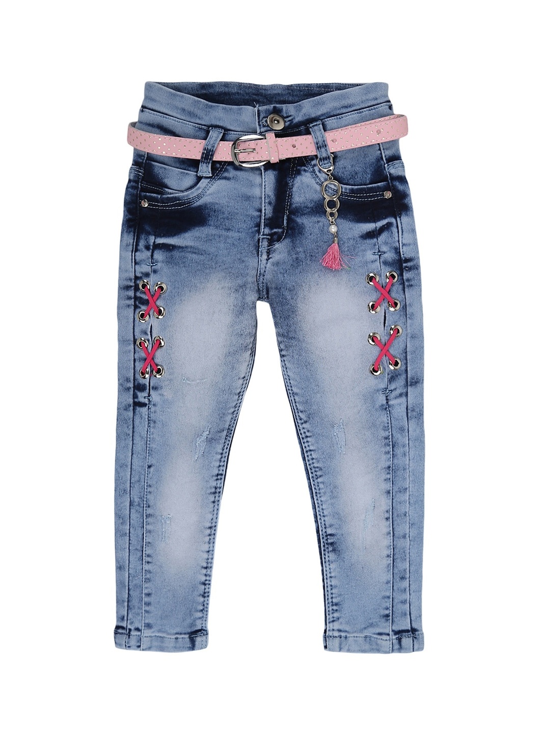 V-Mart Girls Blue Classic Slim Fit High-Rise Low Distress Heavy Fade Embroidered Jeans
V-Mart Girls Blue Classic Slim Fit High-Rise Low Distress Heavy Fade Embroidered Jeans