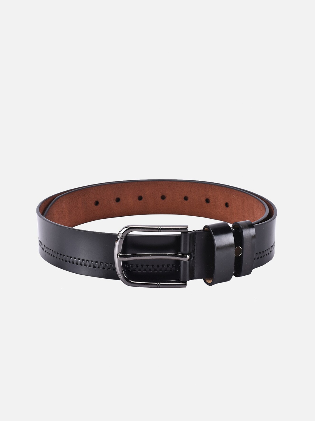 BuckleUp Men Black Solid Belt