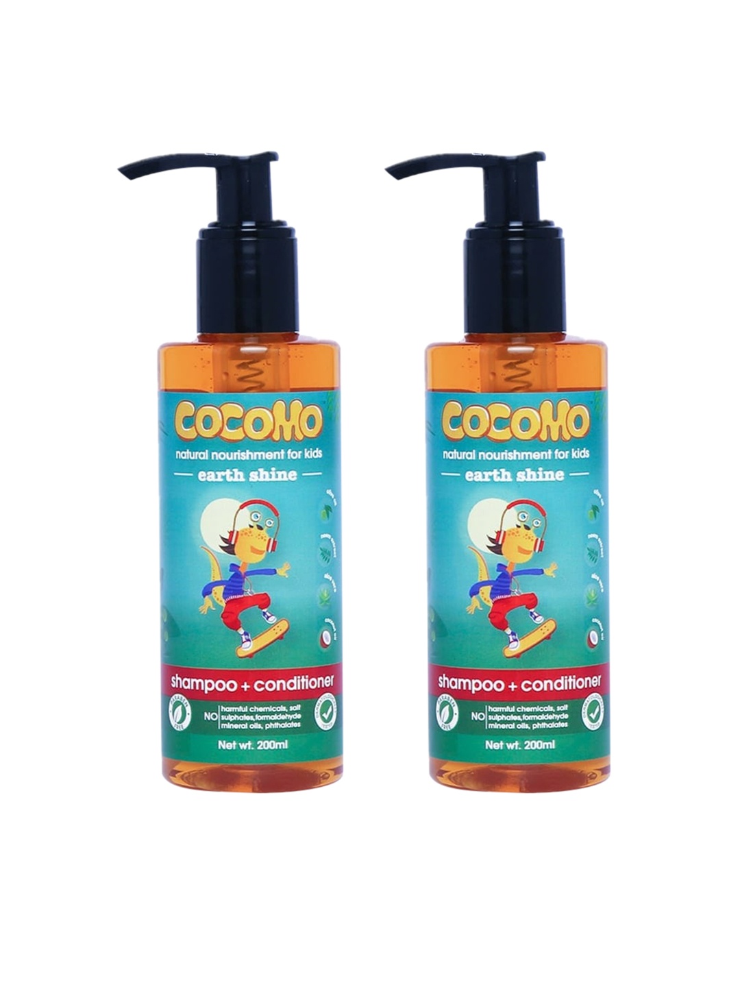 COCOMO Kids Set of 2 Earth Shine Sustainable Shampoo + Conditioner - 200 ml Each, Blue
COCOMO Kids Set of 2 Earth Shine Sustainable Shampoo + Conditioner - 200 ml Each, Blue