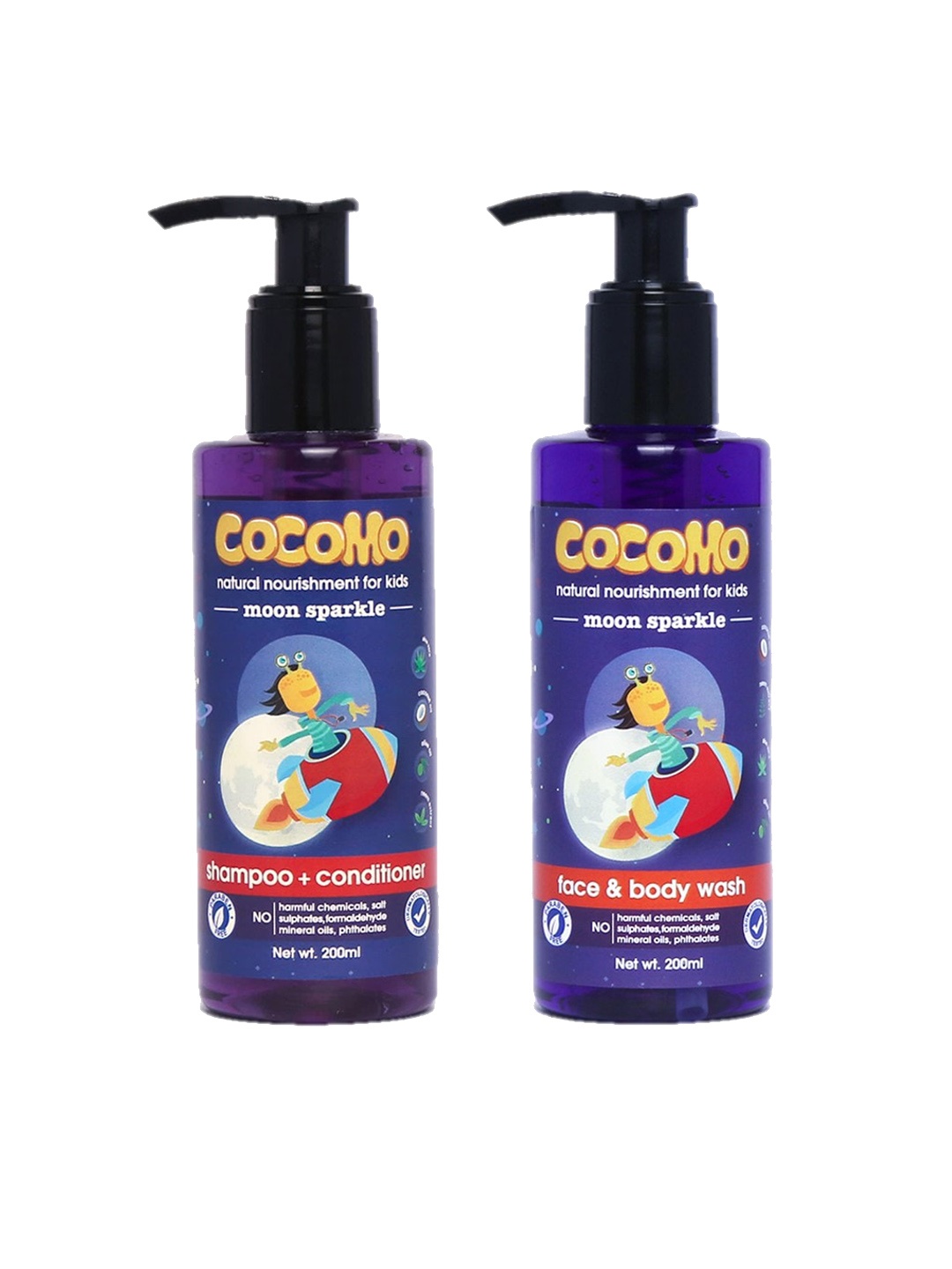 COCOMO Kids Sustainable Moon Sparkle Shampoo & Body Wash Combo with Olive Oil & Neem - 200ml each, Purple
COCOMO Kids Sustainable Moon Sparkle Shampoo & Body Wash Combo with Olive Oil & Neem - 200ml each, Purple