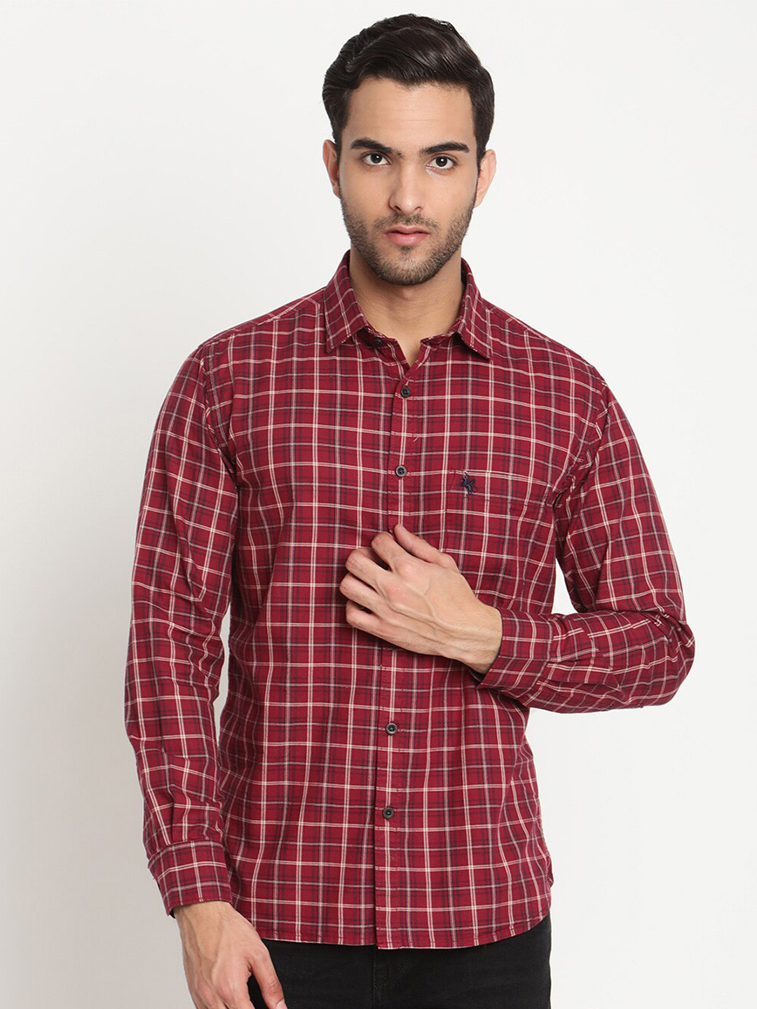 Cantabil Men Red Original Tartan Checked Cotton Casual Shirt 
Cantabil Men Red Original Tartan Checked Cotton Casual Shirt