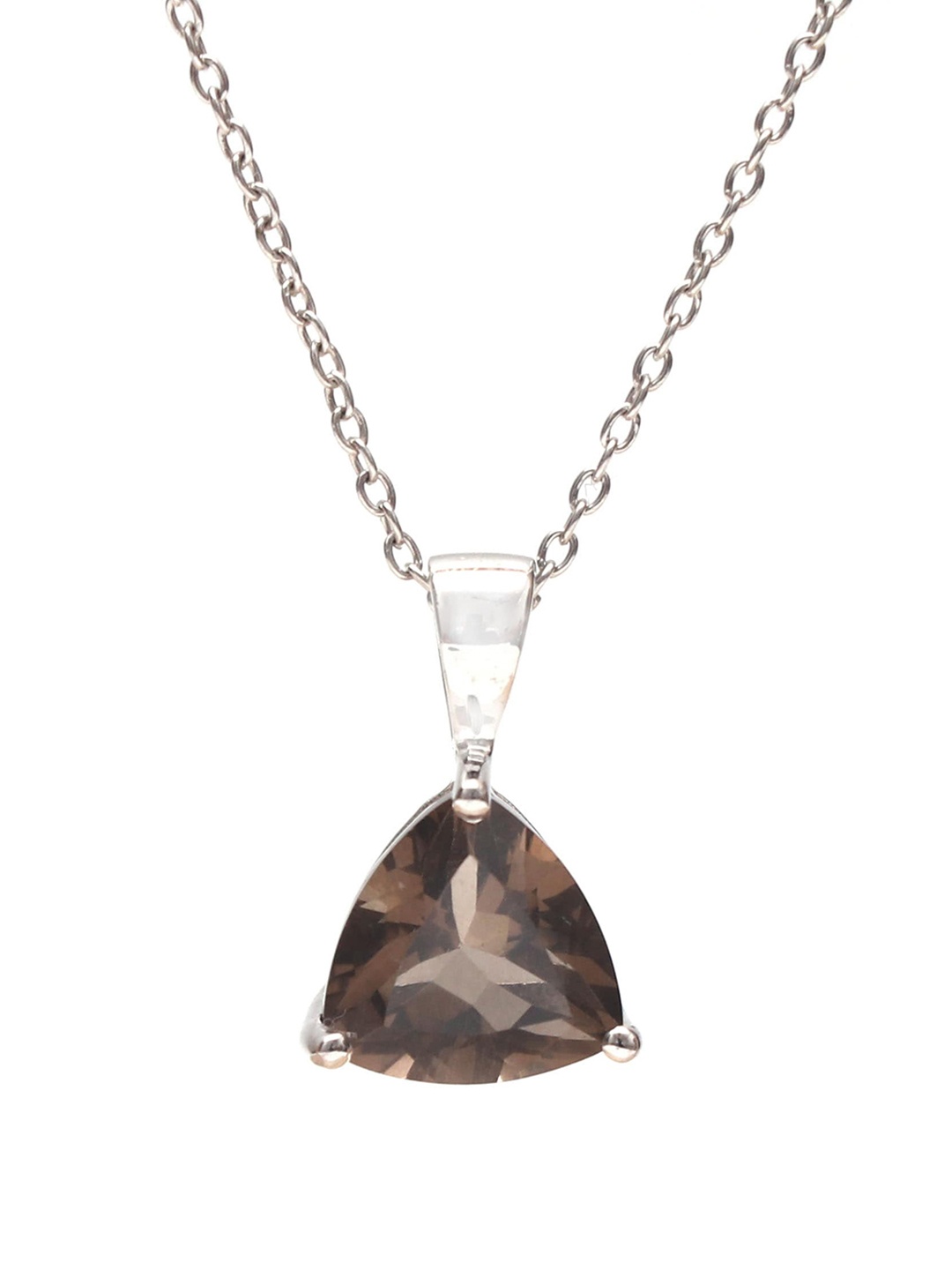 HIFLYER JEWELS Rhodium-plated Smoky Brown Quartz Gemstone Triangle 925 Hallmarked Silver pendant with a chain
HIFLYER JEWELS Rhodium-plated Smoky Brown Quartz Gemstone Triangle 925 Hallmarked Silver pendant with a chain