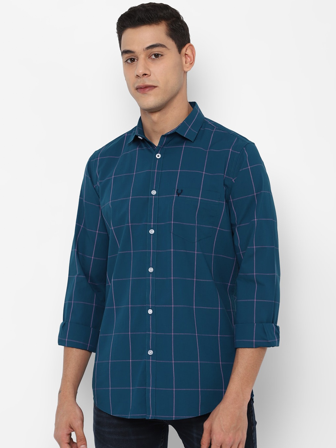 Allen Solly Men Blue & Pink Slim Fit Windowpane Checks Checked Pure Cotton Casual Shirt
Allen Solly Men Blue & Pink Slim Fit Windowpane Checks Checked Pure Cotton Casual Shirt