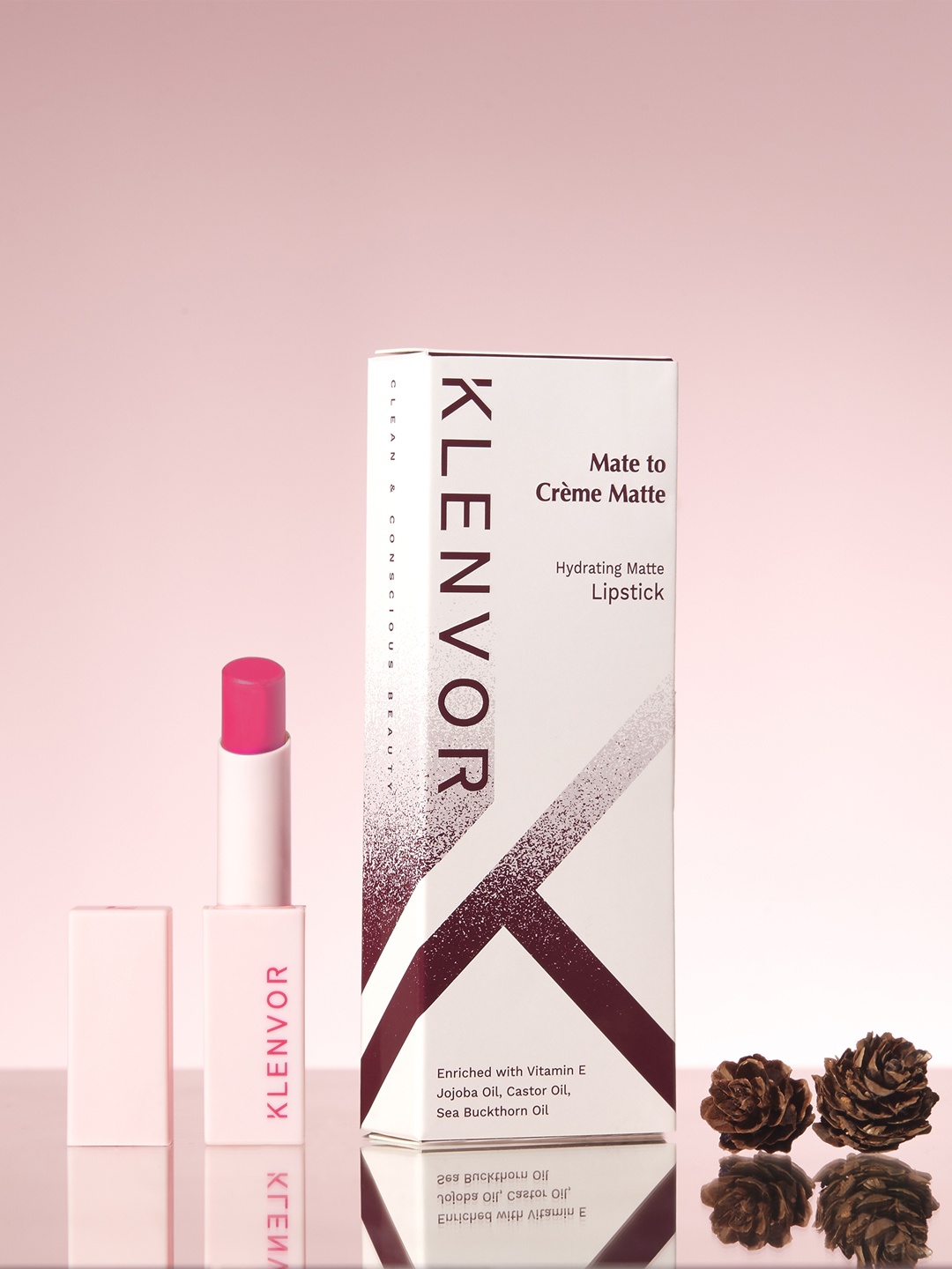 KLENVOR Mate To Creme Matte Hydrating Vegan & Cruelty Free Lipstick - Empower 04, Pink
KLENVOR Mate To Creme Matte Hydrating Vegan & Cruelty Free Lipstick - Empower 04, Pink