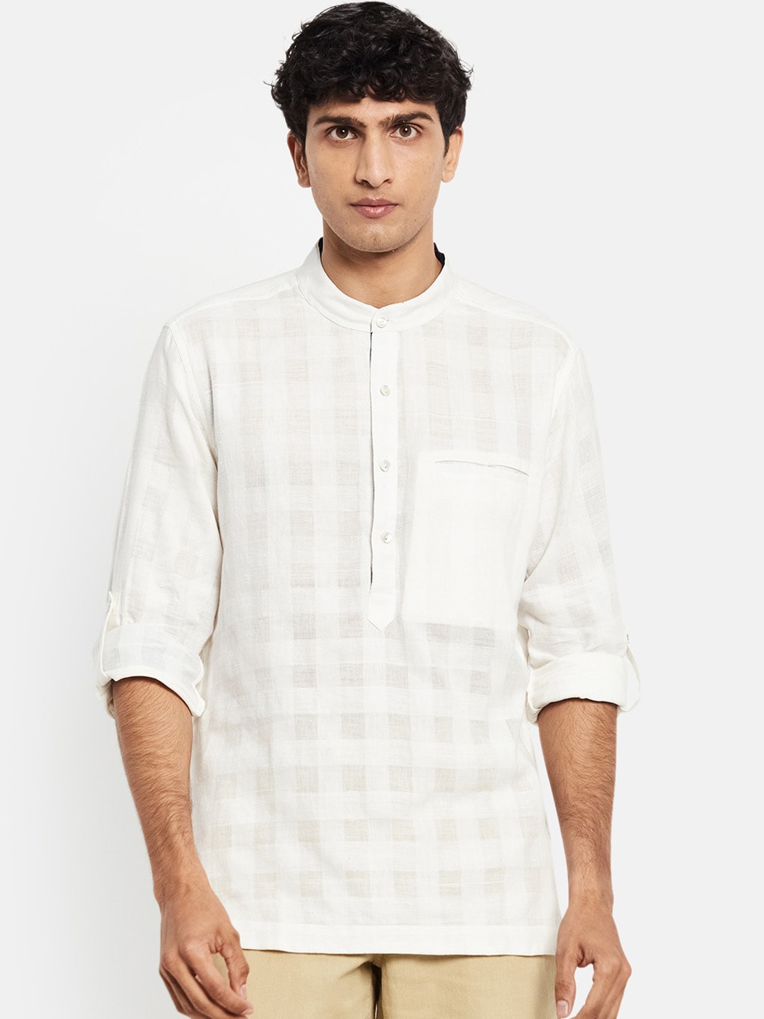 Fabindia Men White Kurta