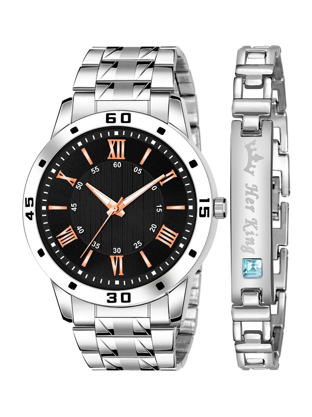 ZANQUES Men Black Brass Dial & Steel Toned Stainless Steel Bracelet Style Straps Analogue Watch KJR_20_J064
ZANQUES Men Black Brass Dial & Steel Toned Stainless Steel Bracelet Style Straps Analogue Watch KJR_20_J064