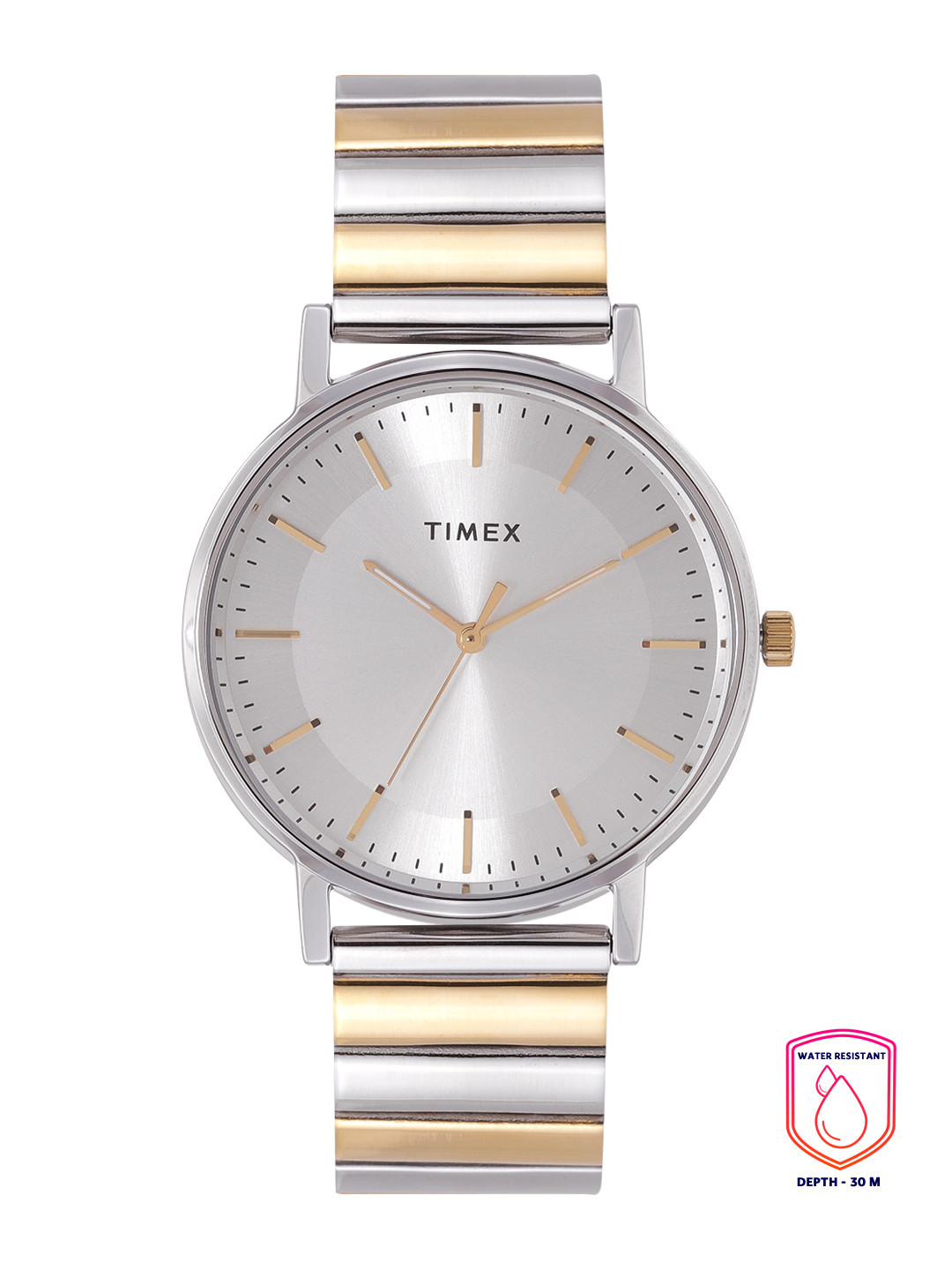 Timex Men Silver-Toned Dial & Gold-Plated Bracelet Style Straps Analogue Watch TW0TG8009
Timex Men Silver-Toned Dial & Gold-Plated Bracelet Style Straps Analogue Watch TW0TG8009