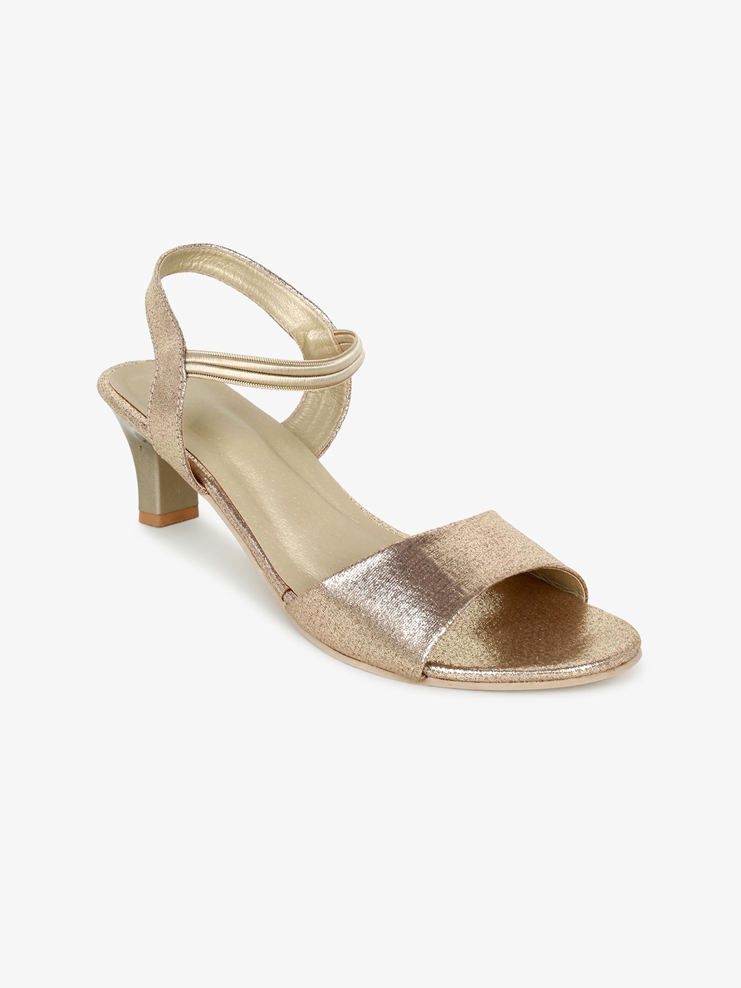 Glitzy Galz Gold-Toned Kitten Heels