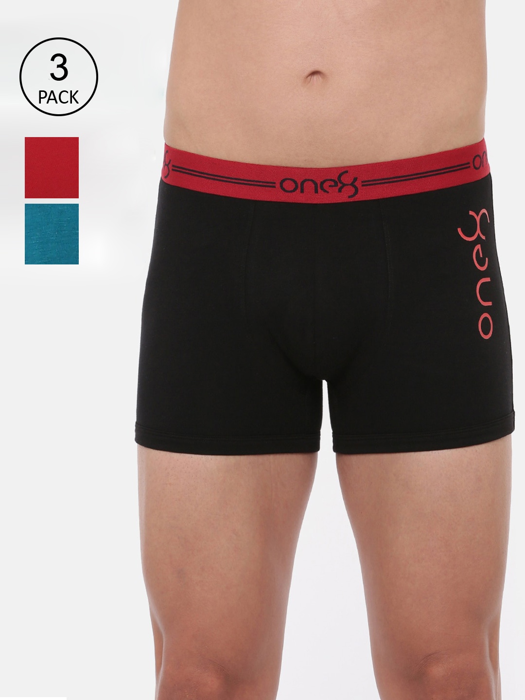 one8 by Virat Kohli Men Pack Of 3 Solid Assorted Trunk