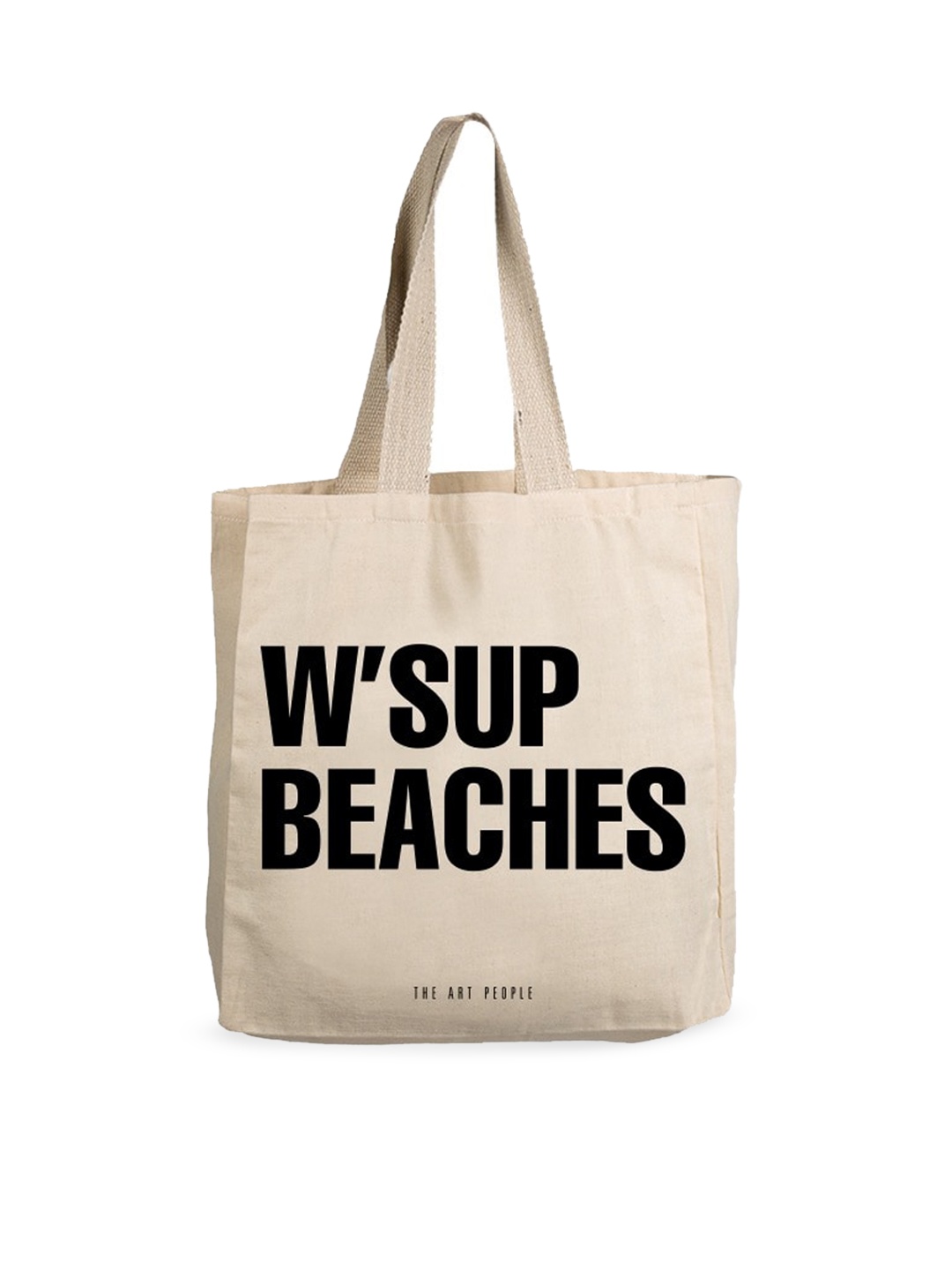 The Art People Off White Printed Shopper Tote Bag