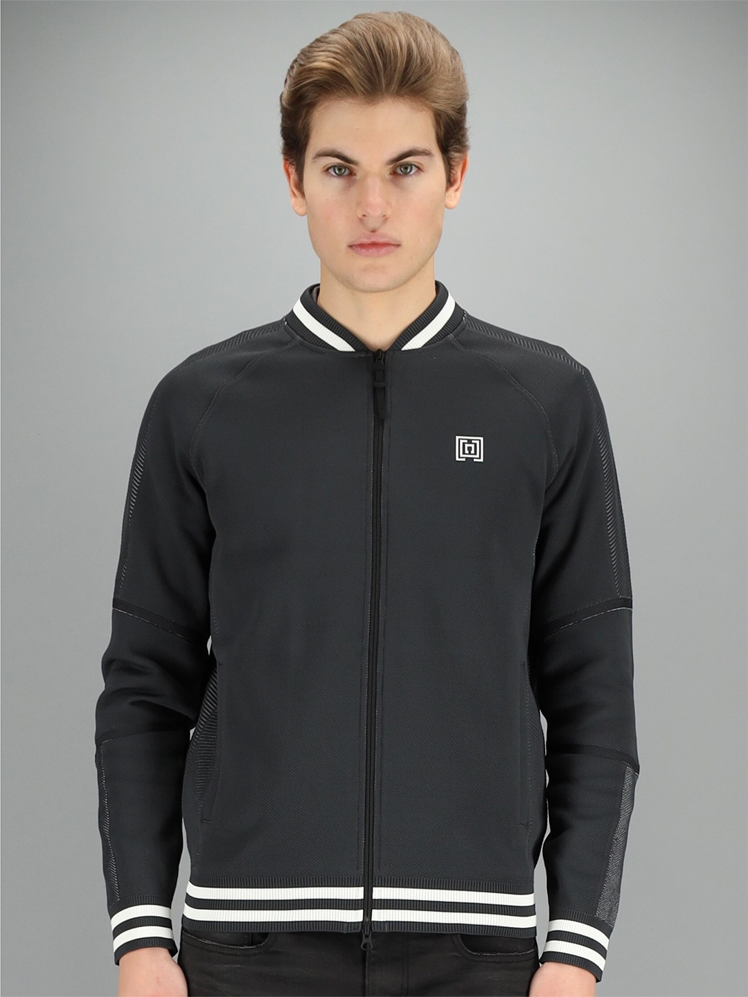FREESOUL Men Grey Sweatshirt