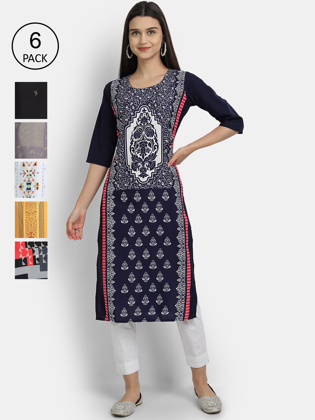 Ethnic basket Women Multicoloured Ethnic Motifs Printed Crepe Kurta, Multi
Ethnic basket Women Multicoloured Ethnic Motifs Printed Crepe Kurta, Multi