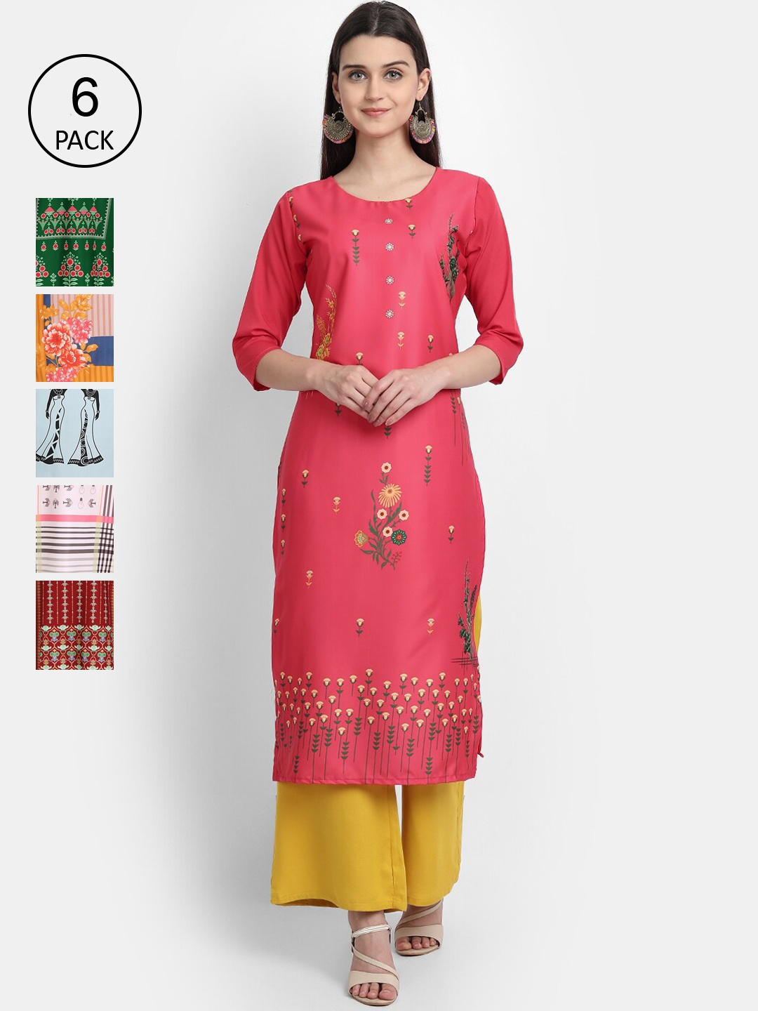 Ethnic basket Women Multicoloured Ethnic Motifs Embroidered Thread Work Crepe Kurta, Multi
Ethnic basket Women Multicoloured Ethnic Motifs Embroidered Thread Work Crepe Kurta, Multi