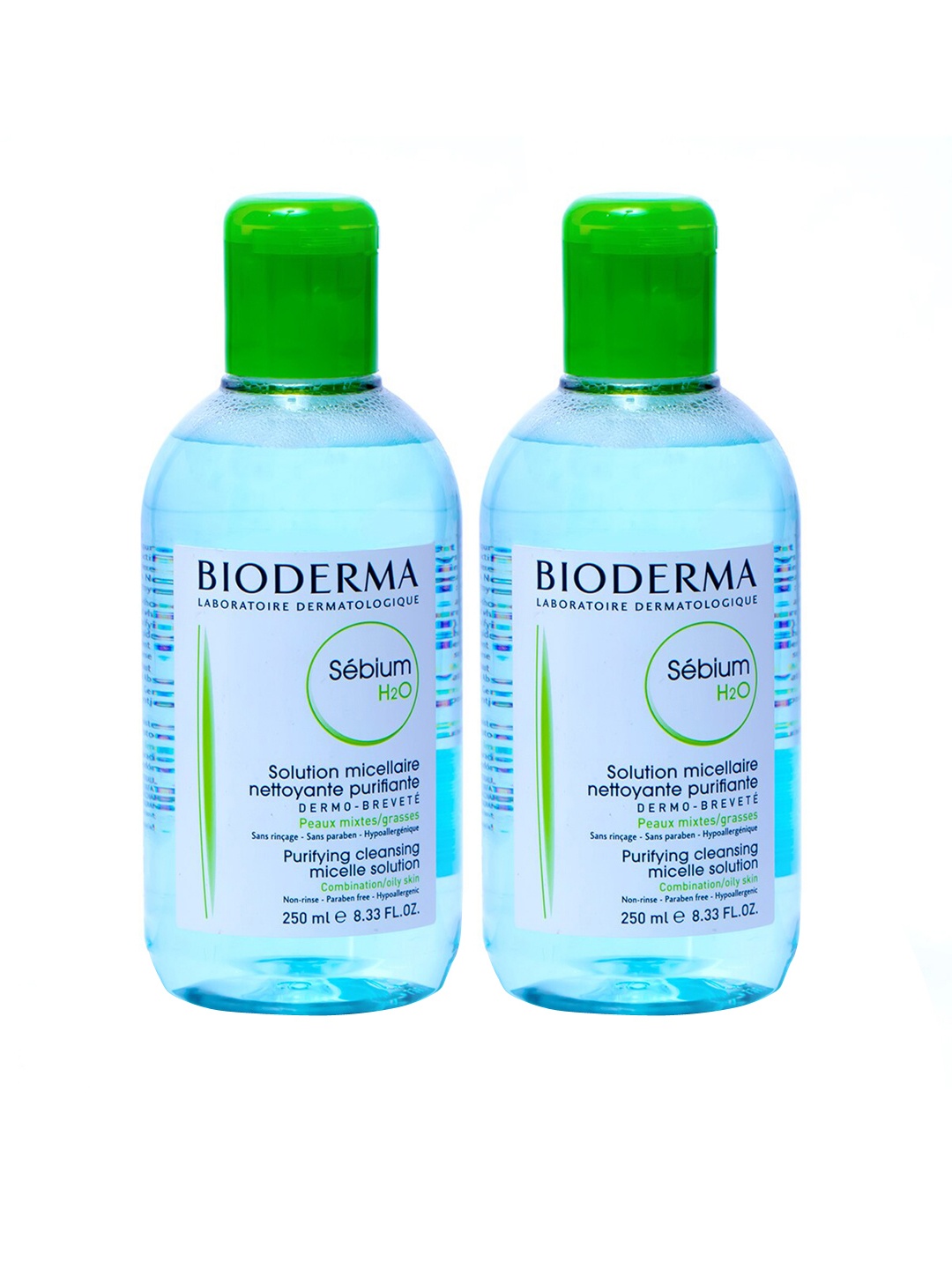 BIODERMA Set of 2 Sebium H2O Purifying Micellar Cleansing Water Makeup Remover250 ml Each, Green
BIODERMA Set of 2 Sebium H2O Purifying Micellar Cleansing Water Makeup Remover250 ml Each, Green