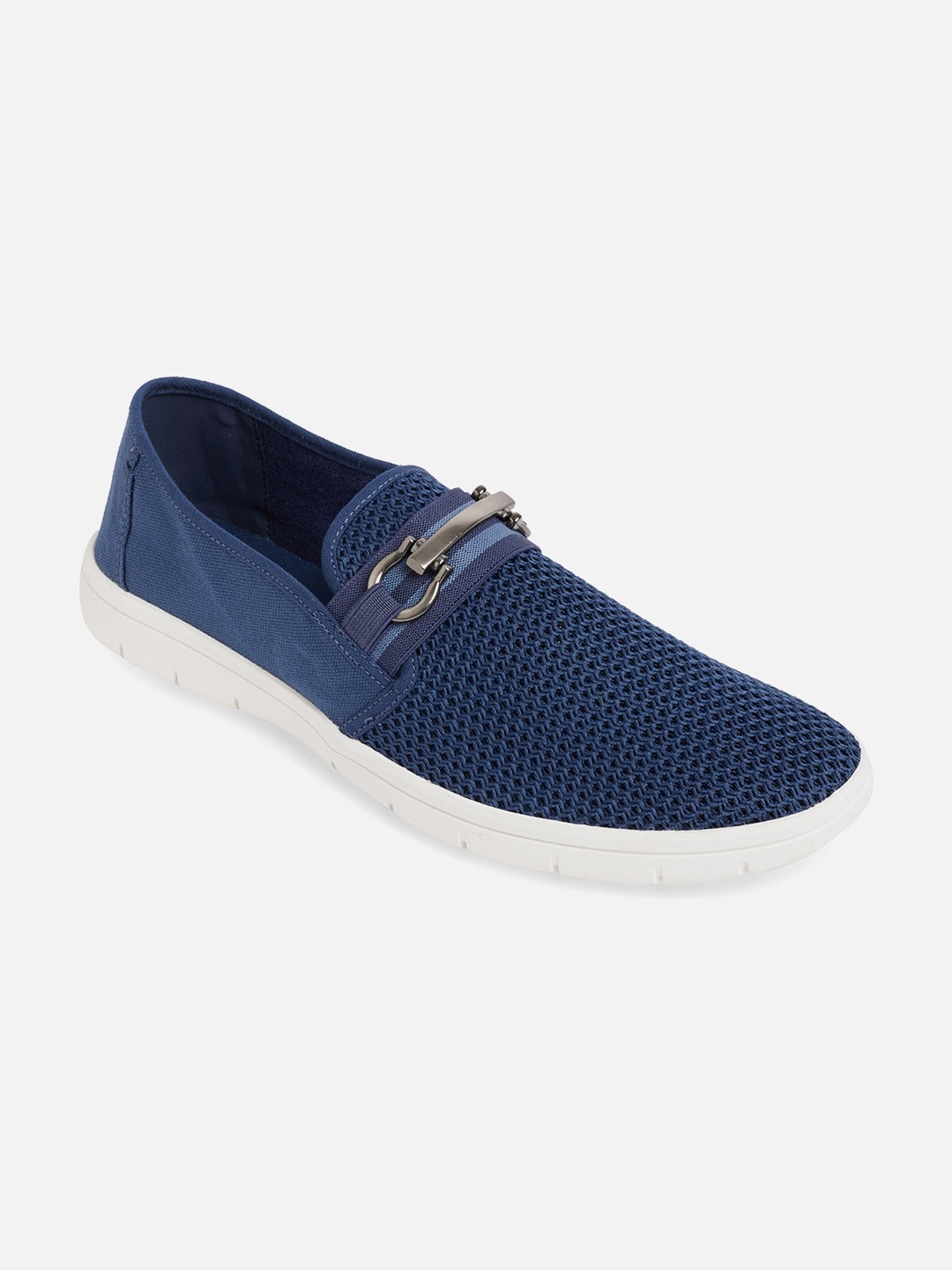ALDO Men Blue Woven Design Slip-On Sneakers