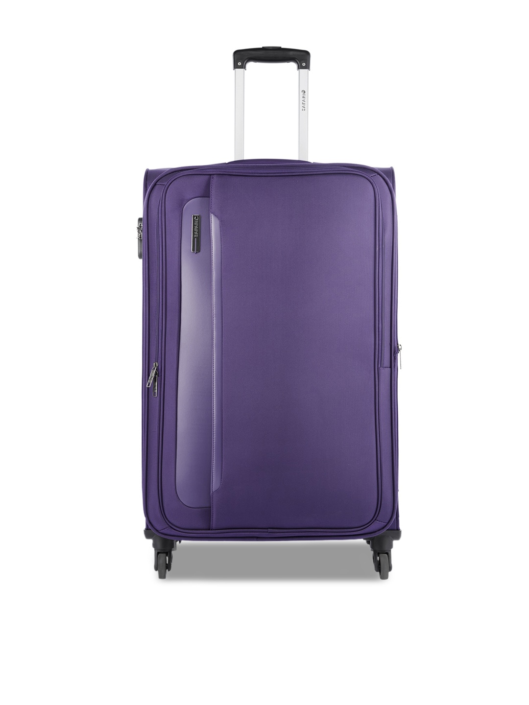 Safari Purple Nuvaldo Deluxe Large Soft Luggage Trolley Bag
