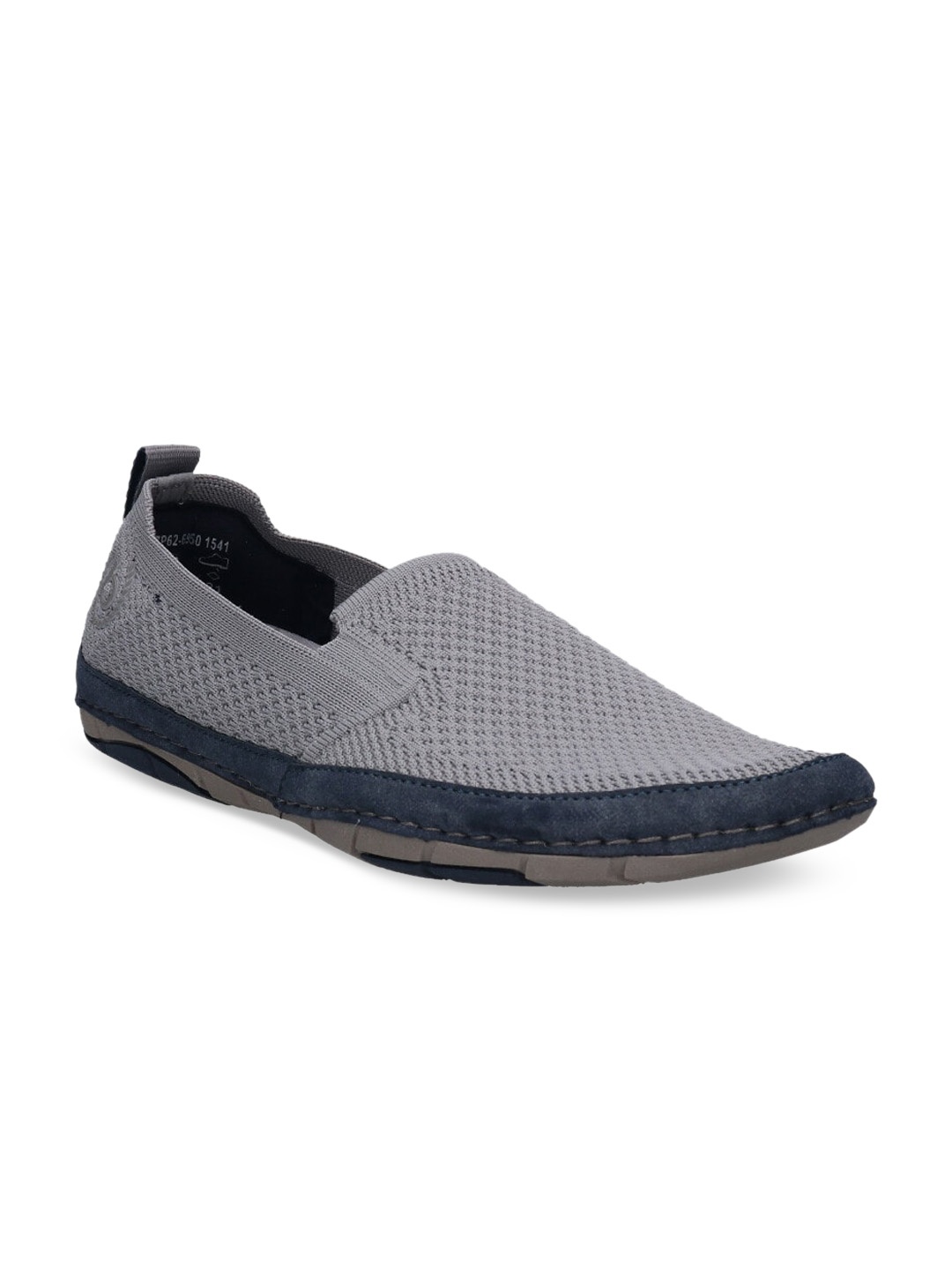 Bugatti Men Grey Woven Design Slip-On Sneakers
