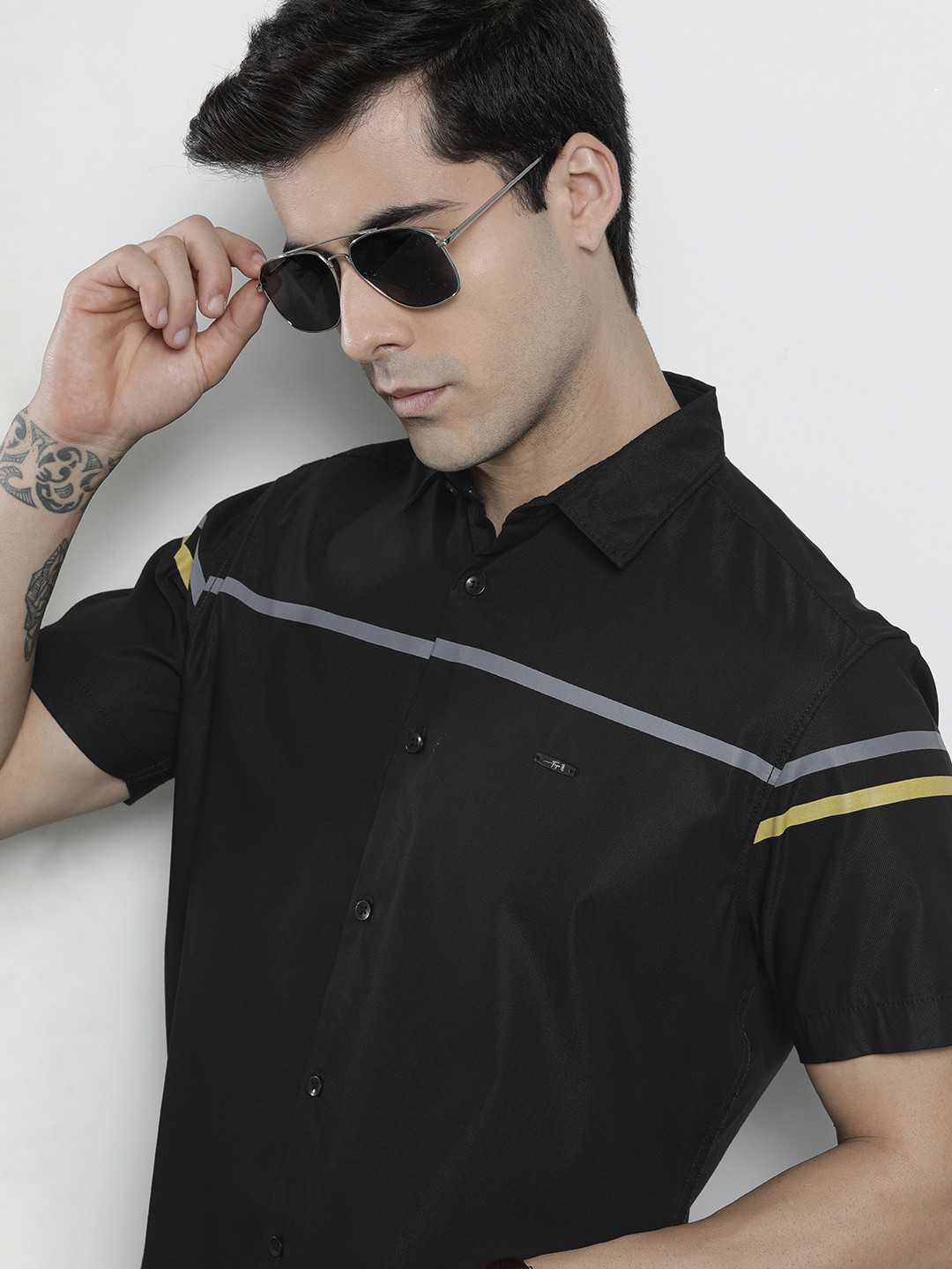 The Indian Garage Co Men Black Striped Detail Classic Casual Shirt
The Indian Garage Co Men Black Striped Detail Classic Casual Shirt