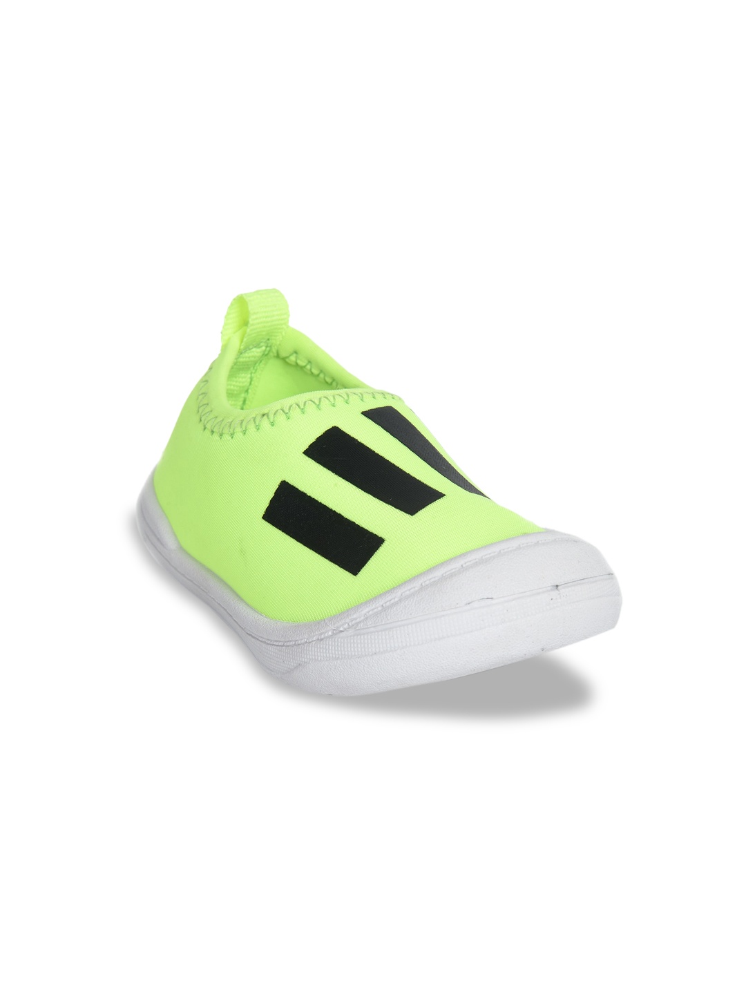 Ajanta Kids Green Striped Slip-On Sneakers