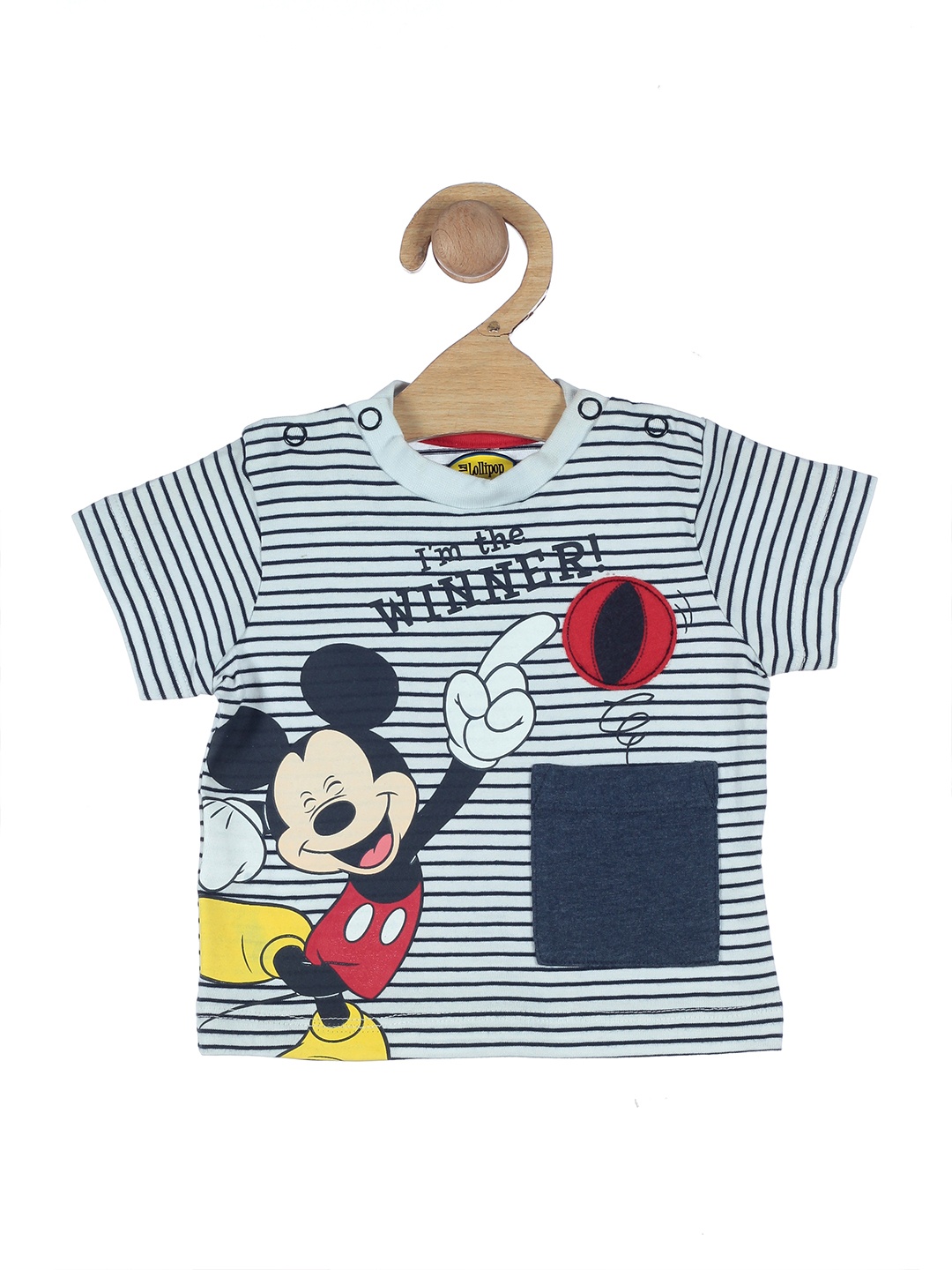 Lil Lollipop Kids White Printed T-shirt