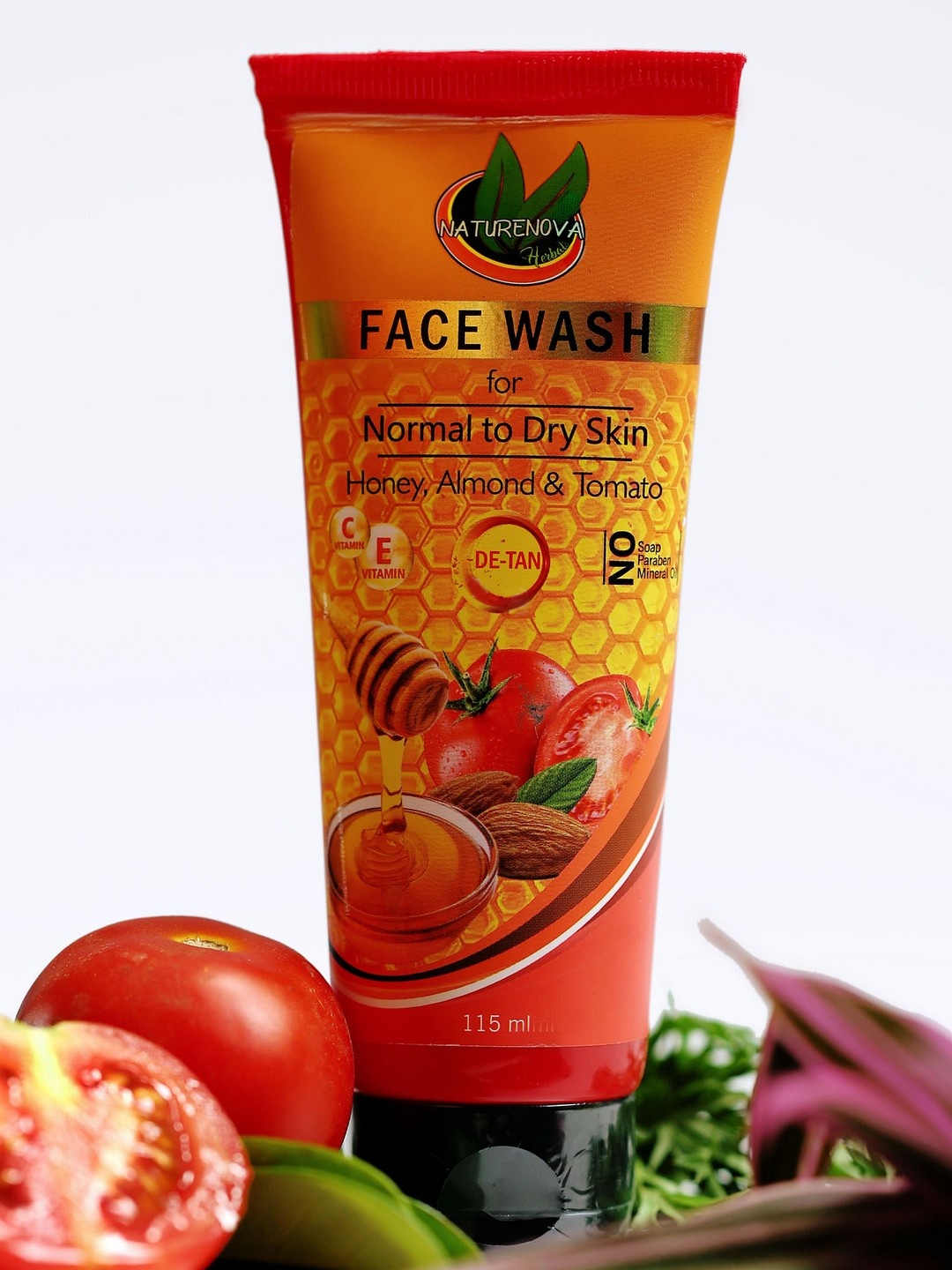 NatureNova Herbals Honey & Almond DE-TAN Face Wash for Normal to Dry Skin - 115ml, Orange
NatureNova Herbals Honey & Almond DE-TAN Face Wash for Normal to Dry Skin - 115ml, Orange