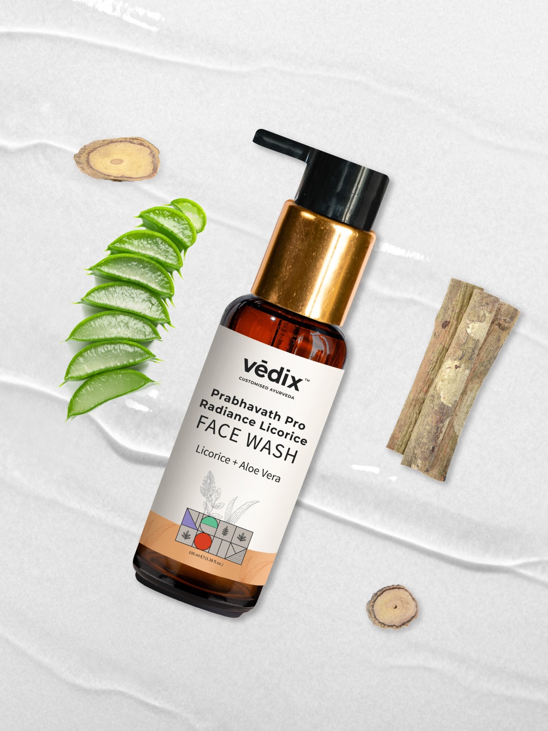 VEDIX Prabhavath Pro Radiance Licorice Customised Ayurvedic Aloe Vera Face Wash 100 ml, Off white
VEDIX Prabhavath Pro Radiance Licorice Customised Ayurvedic Aloe Vera Face Wash 100 ml, Off white