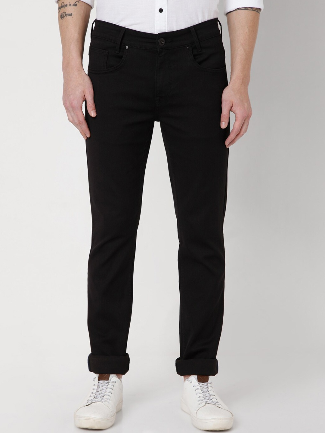 Mufti Men Black Stretchable Jeans