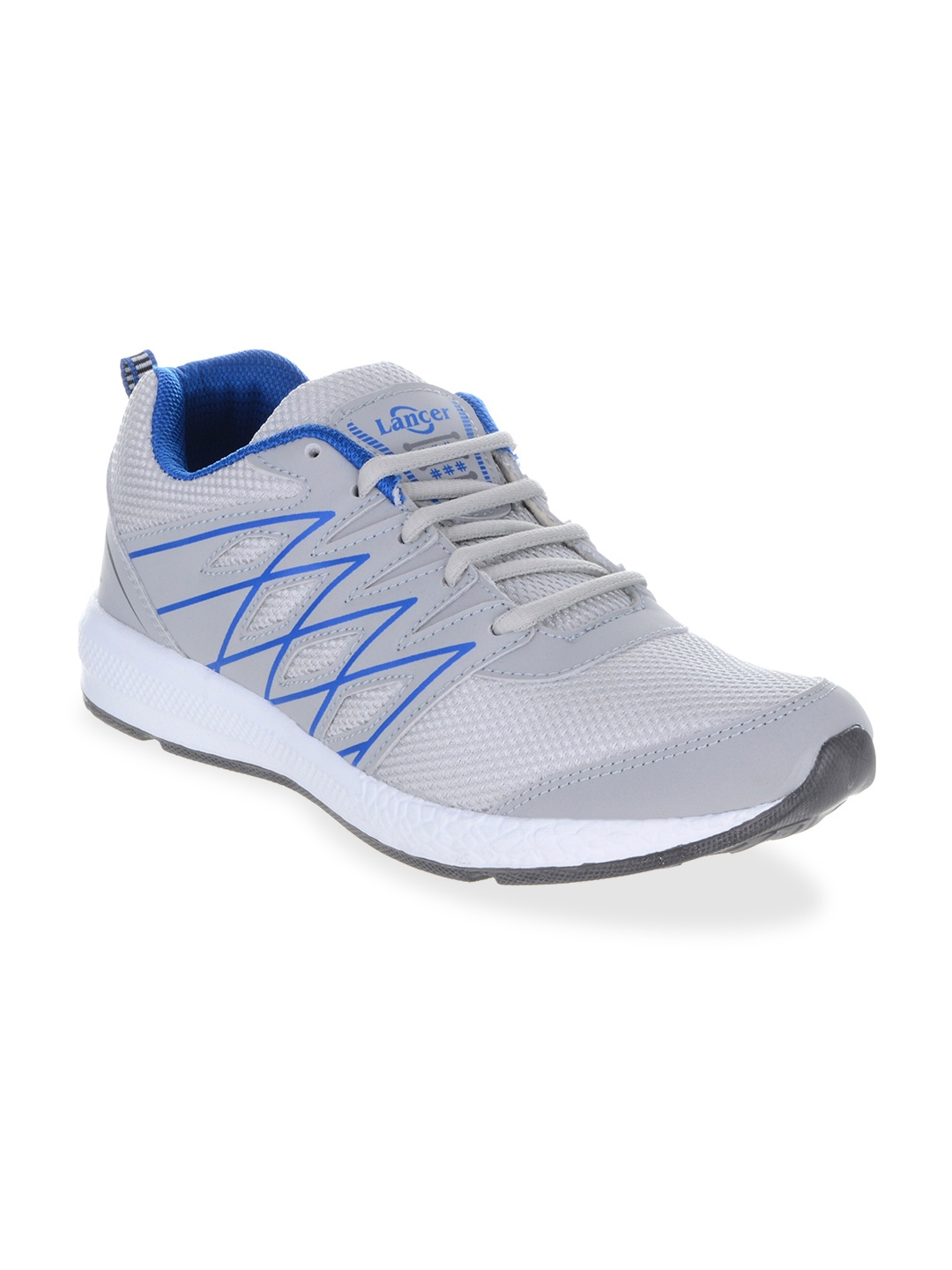 Lancer Men Grey Textile Running Non-Marking Shoes