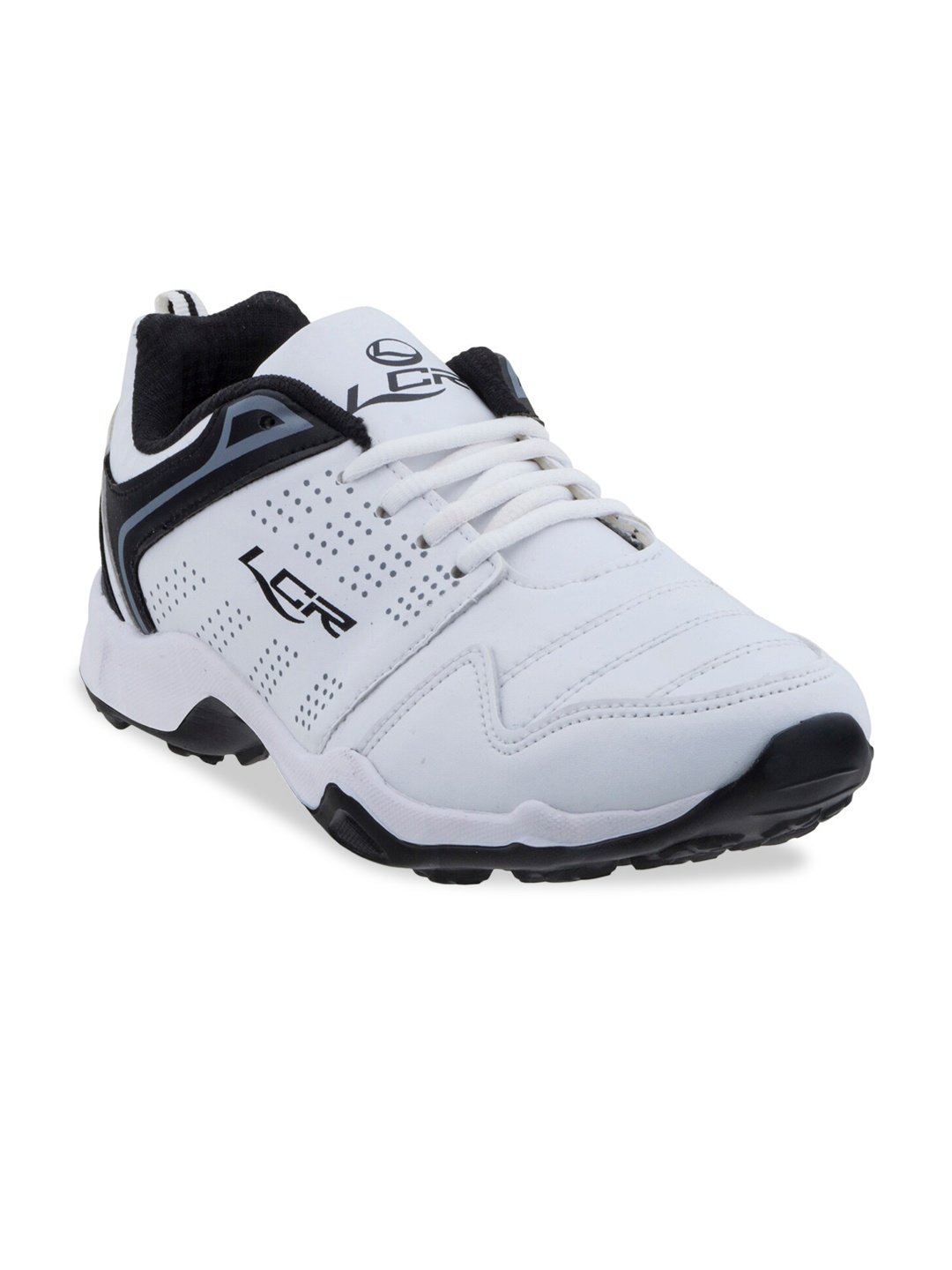 Lancer Men White Textile Running Non-Marking Shoes