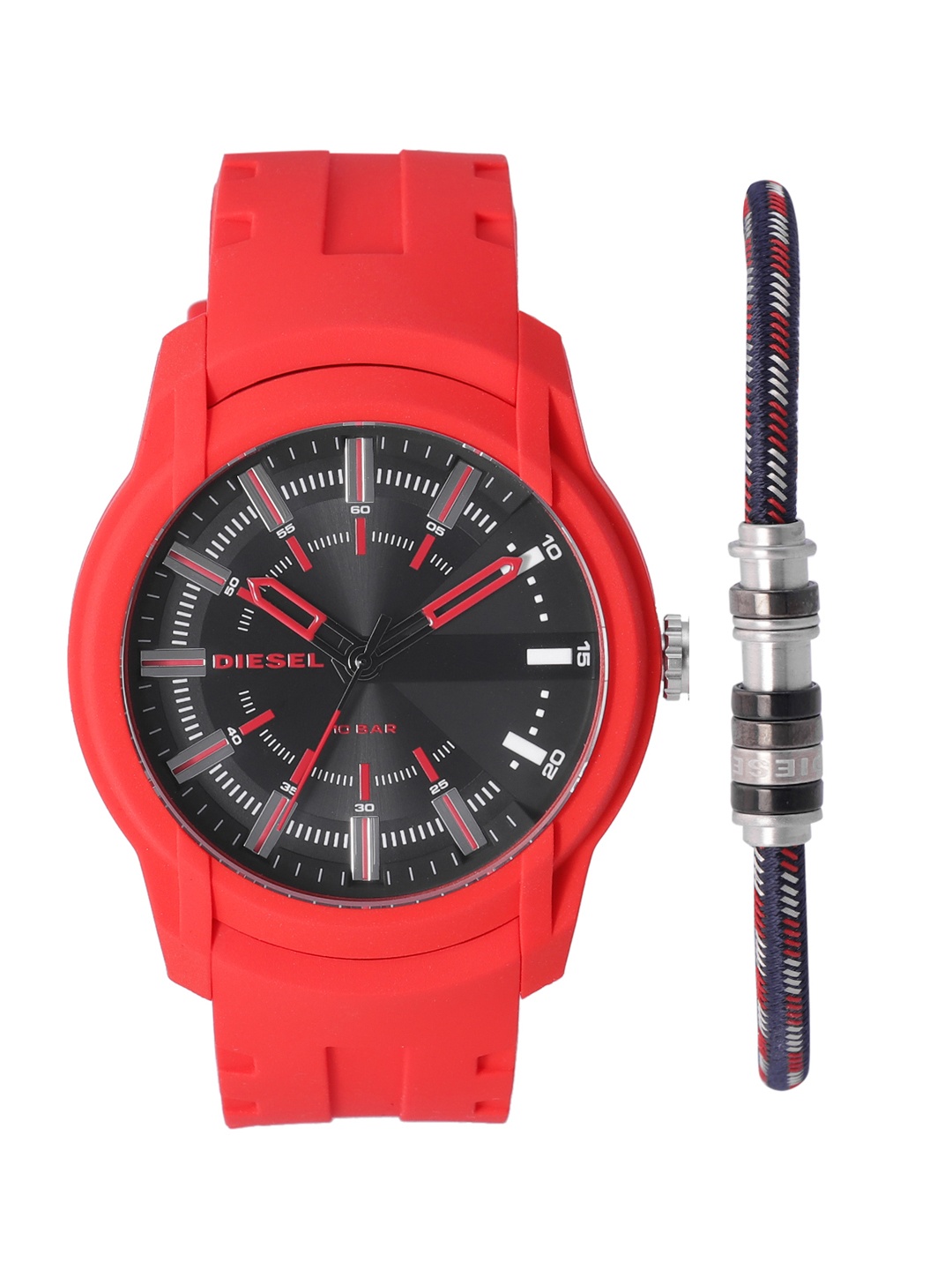 DIESEL Men Black Watch Gift Set