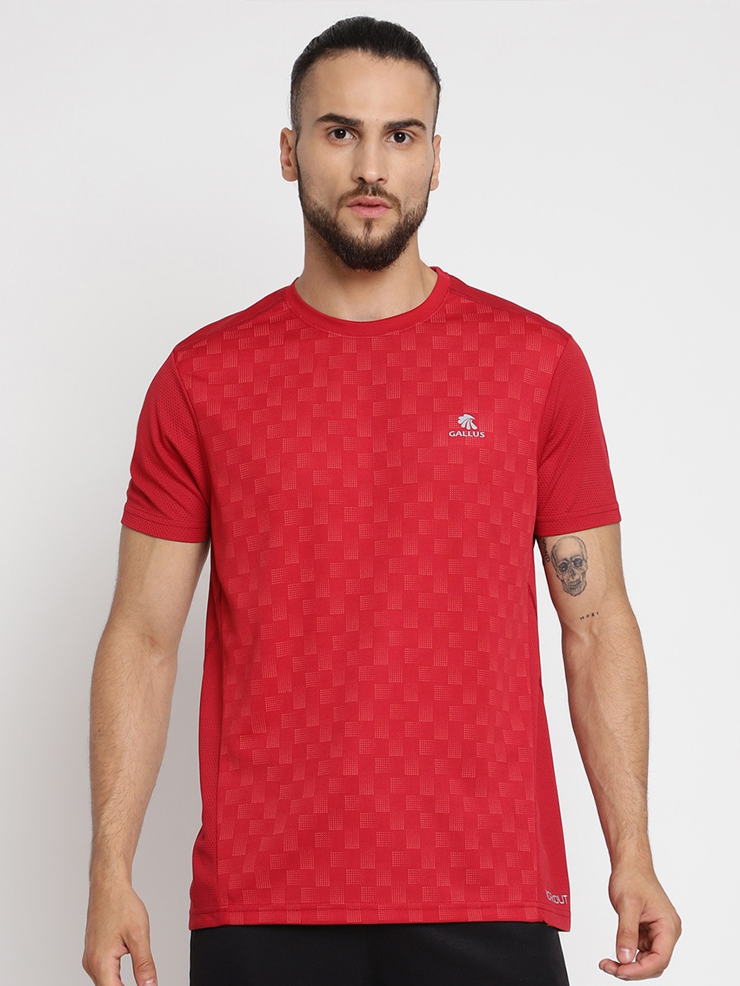Gallus Men Red Printed T-shirt