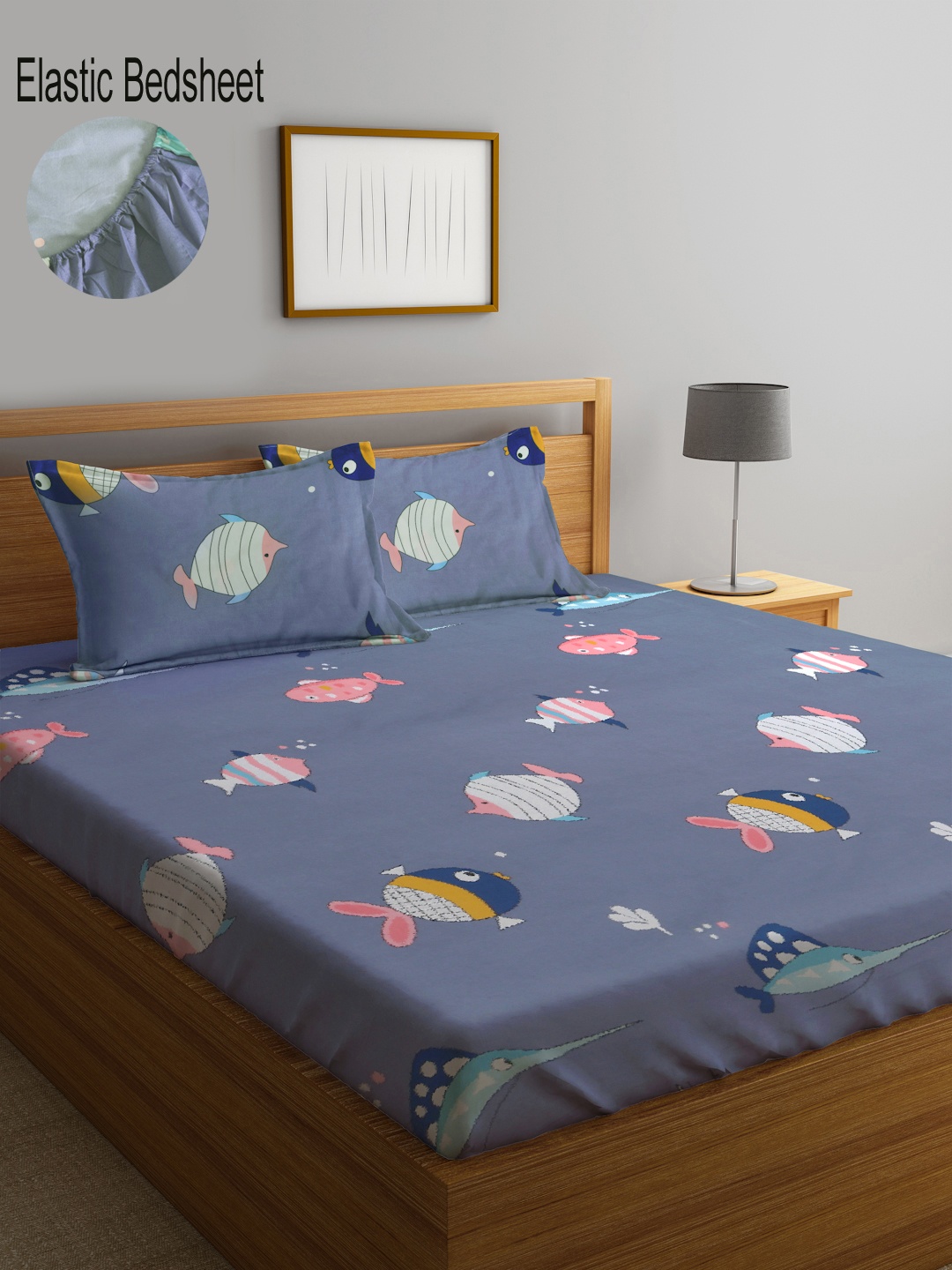 KLOTTHE Grey & Pink Cartoon Characters 300 TC Fitted King Bedsheet with 2 Pillow Covers
KLOTTHE Grey & Pink Cartoon Characters 300 TC Fitted King Bedsheet with 2 Pillow Covers