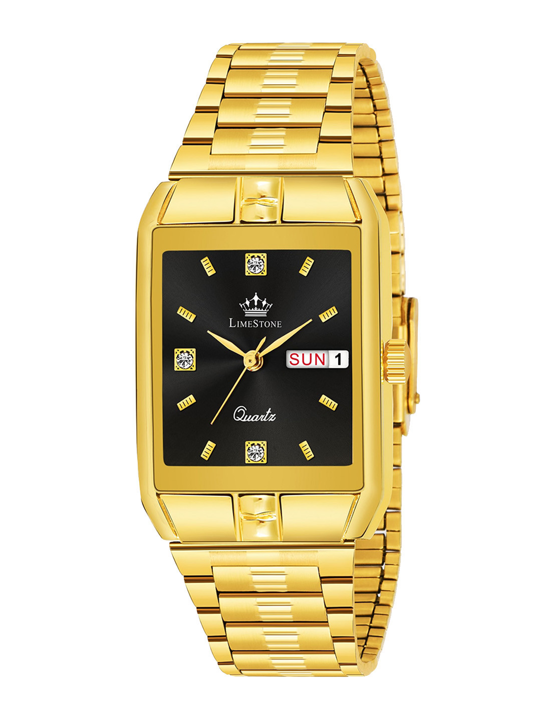LIMESTONE Men Brown Brass Dial & Gold Toned Bracelet Style Straps Analogue Watch LS3055
LIMESTONE Men Brown Brass Dial & Gold Toned Bracelet Style Straps Analogue Watch LS3055