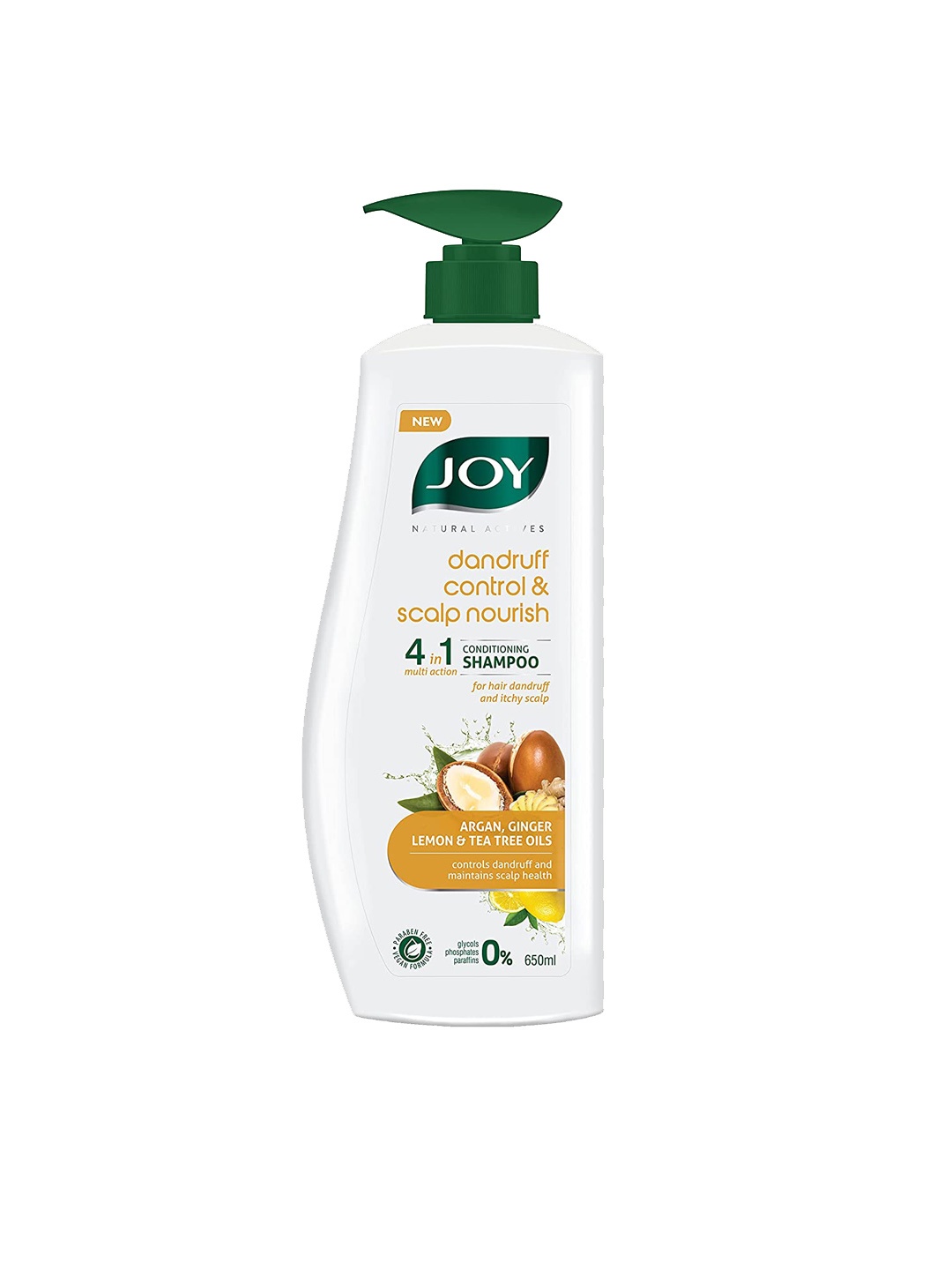 JOY Natural Actives Dandruff Control & Scalp Nourish 4 In 1 Conditioning Shampoo - 650 ml, White
JOY Natural Actives Dandruff Control & Scalp Nourish 4 In 1 Conditioning Shampoo - 650 ml, White