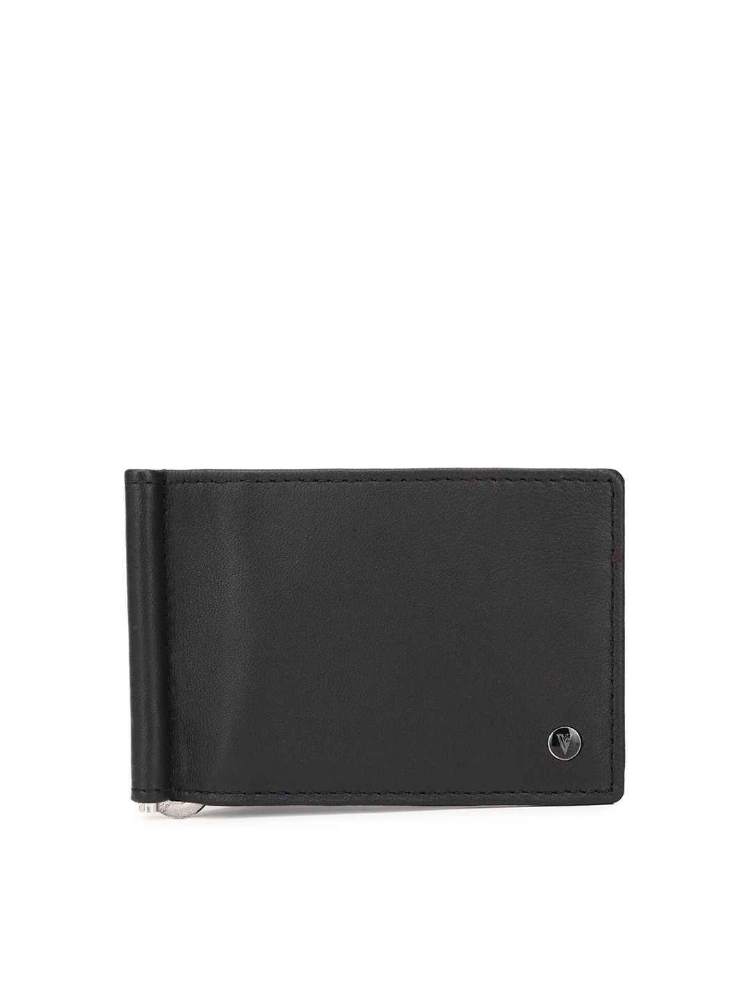 Van Heusen Men Black Leather Two Fold Wallet