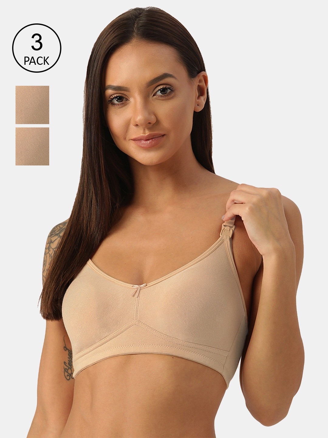 Inner Sense Set Of 3 Beige Non Padded & Non Wired Solid Anti Odour Maternity Bra With
Inner Sense Set Of 3 Beige Non Padded & Non Wired Solid Anti Odour Maternity Bra With