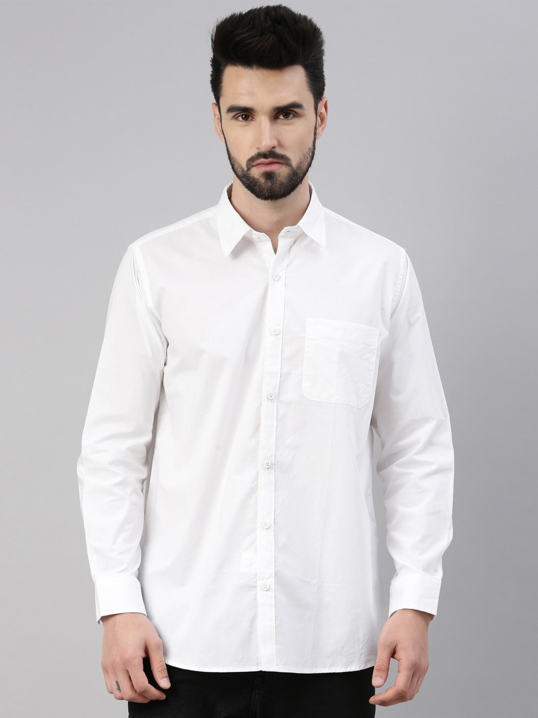 WHITE HEART Men White Casual Shirt