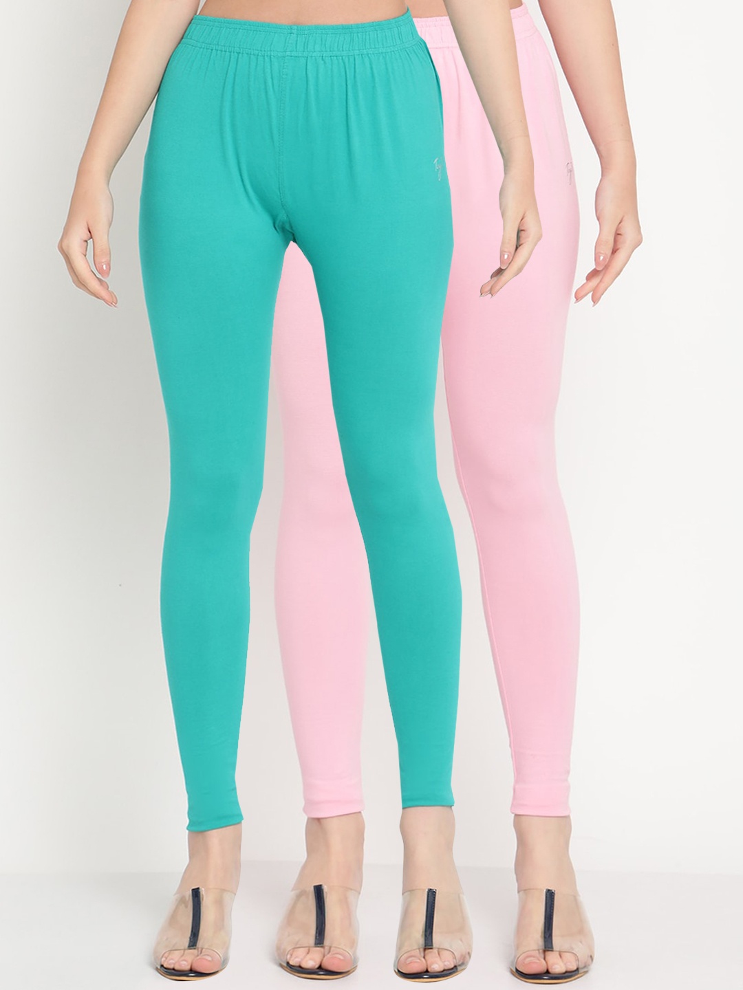 TAG 7 Women Pack Of 2 Turquoise Blue & Pink Solid Comfort-Fit Ankle-Length Leggings
TAG 7 Women Pack Of 2 Turquoise Blue & Pink Solid Comfort-Fit Ankle-Length Leggings