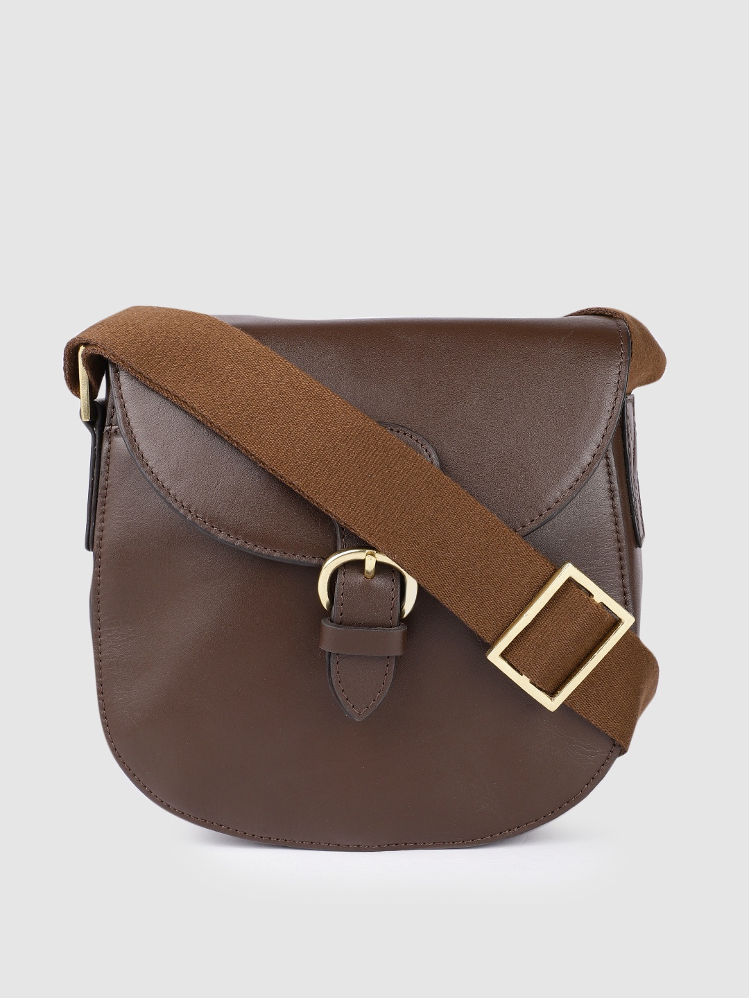 Hidesign Women Brown Leather Solid Sling Bag