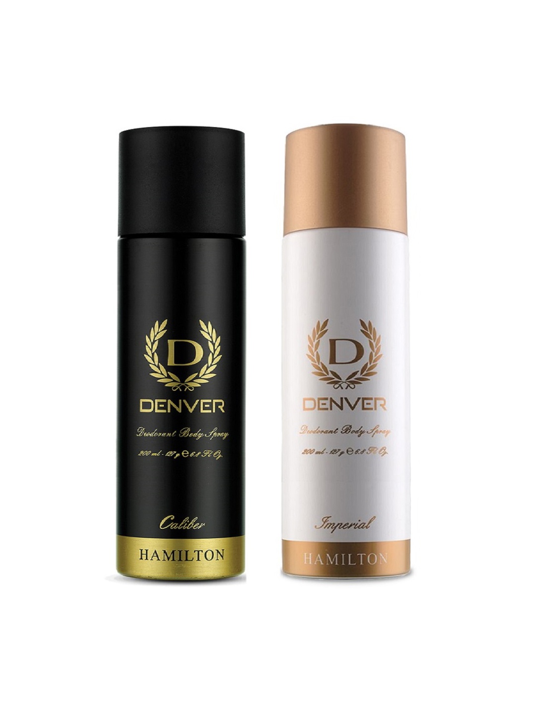 Denver Men Set of Hamilton Imperial & Caliber Deodorant Body Sprays -200ml each, White
Denver Men Set of Hamilton Imperial & Caliber Deodorant Body Sprays -200ml each, White