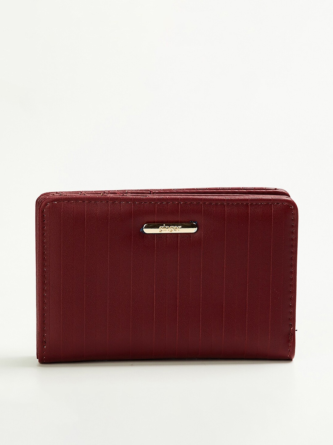 Ginger by Lifestyle Women Maroon Three Fold Wallet