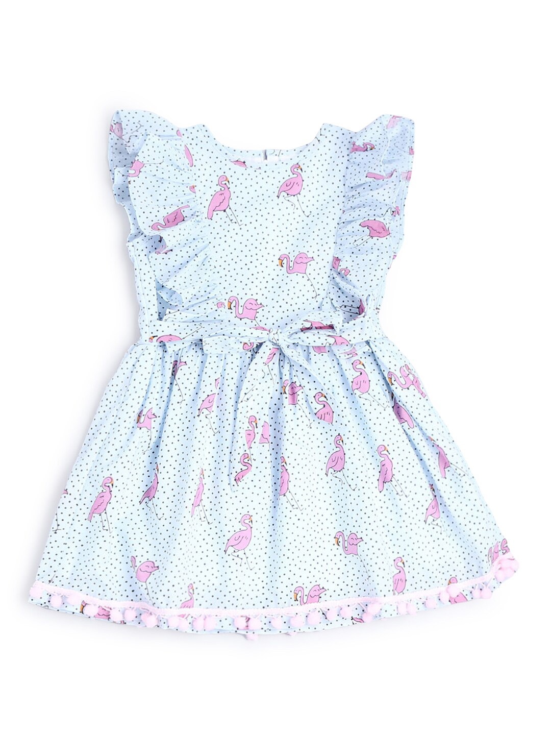 Hopscotch Girls Blue Cotton Dress