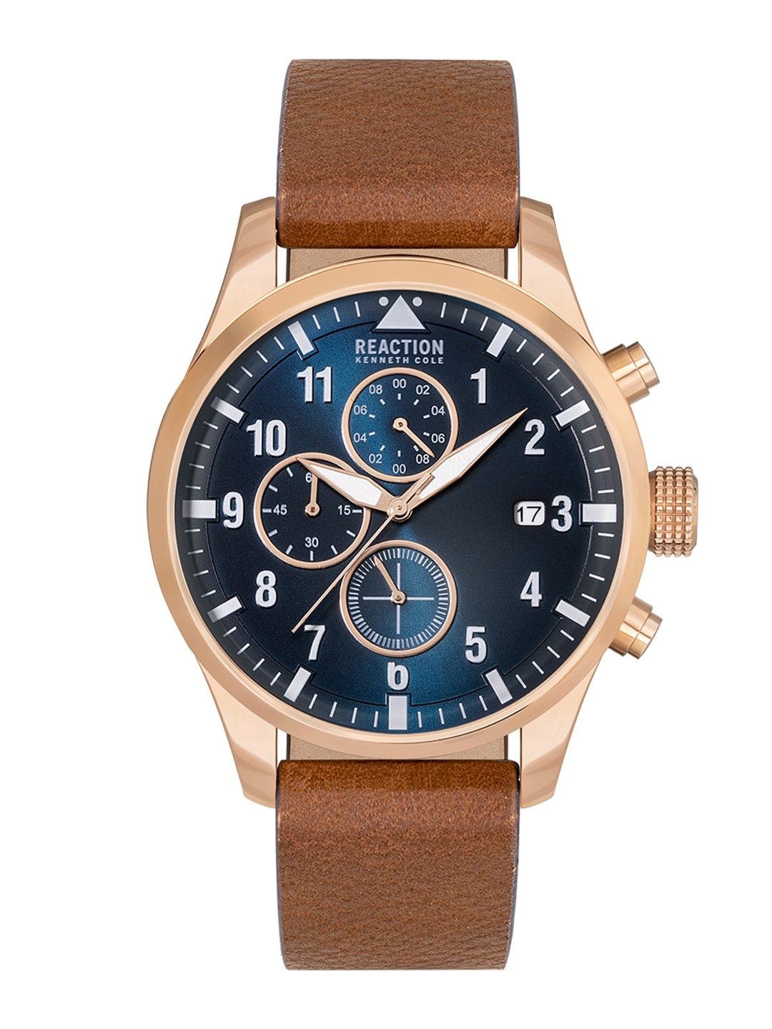 REACTION KENNETH COLE Men Blue Dial & Brown Leather Straps Analogue Watch KRWGF2192502
REACTION KENNETH COLE Men Blue Dial & Brown Leather Straps Analogue Watch KRWGF2192502