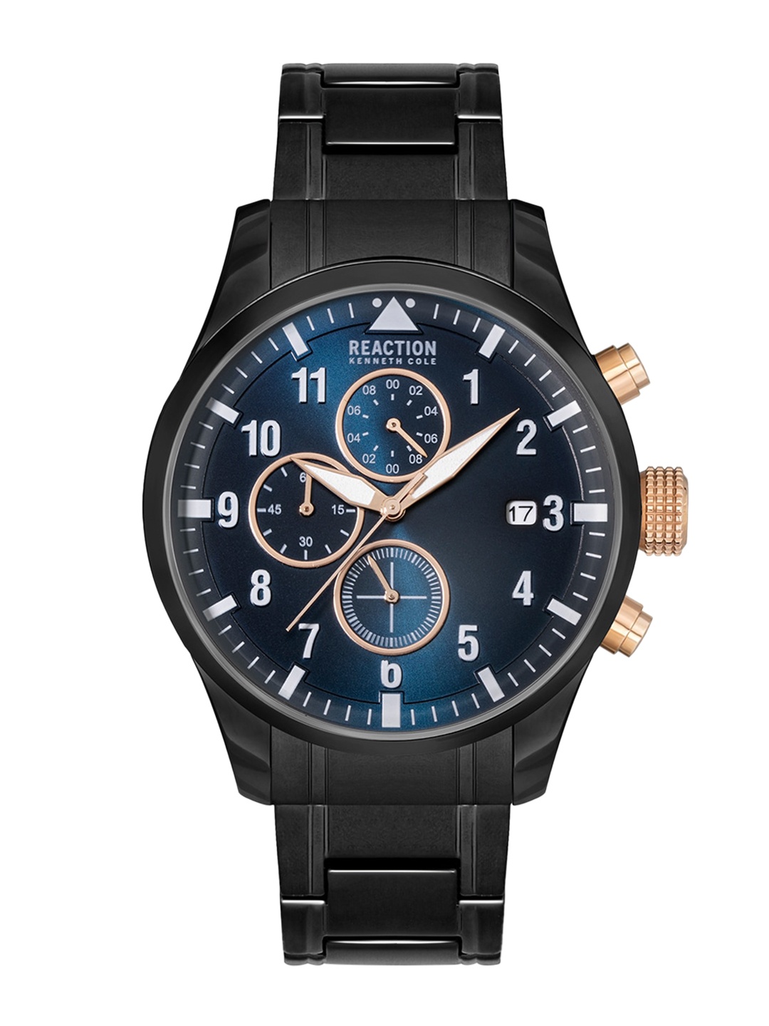 REACTION KENNETH COLE Men Blue Dial & Grey Stainless Steel Bracelet Style Straps Analogue Watch
REACTION KENNETH COLE Men Blue Dial & Grey Stainless Steel Bracelet Style Straps Analogue Watch