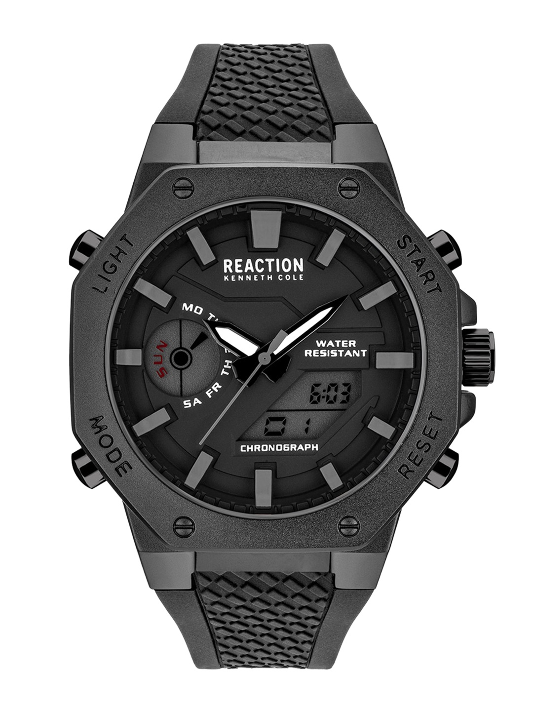 REACTION KENNETH COLE Men Black Dial & Black Bracelet Style Straps Analogue and Digital Watch KRWGP2191701
REACTION KENNETH COLE Men Black Dial & Black Bracelet Style Straps Analogue and Digital Watch KRWGP2191701