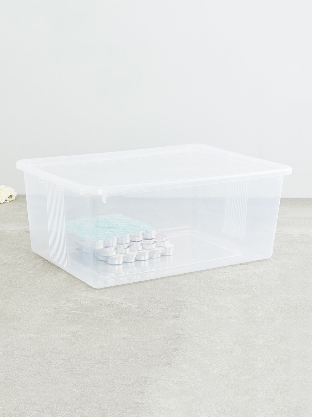 Home Centre Transparent Rectangle Storage Box - 40L