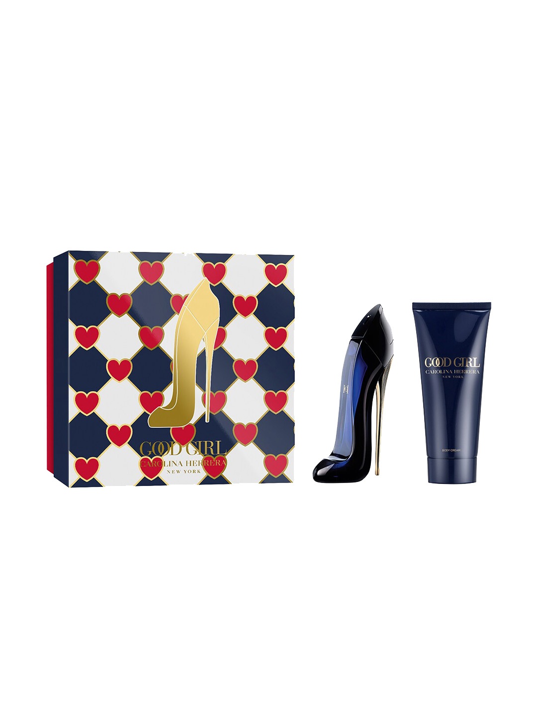 Carolina Herrera Good Girl Fragrance Set - Eau de Parfum 80ml & Body Cream 100ml, Navy blue
Carolina Herrera Good Girl Fragrance Set - Eau de Parfum 80ml & Body Cream 100ml, Navy blue