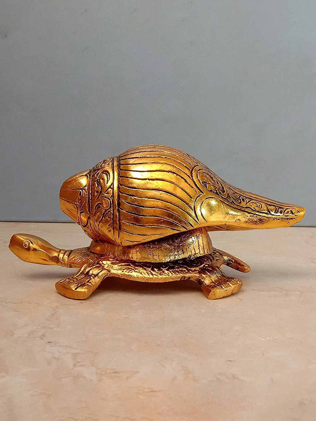 CraftVatika Gold-Toned Tortoise Shaped Showpiece