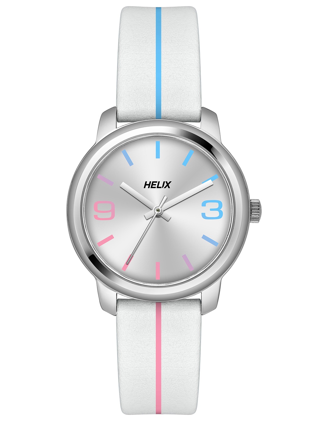 Helix Women Brass Printed Dial & Leather Straps Analogue Watch TW048HL11, Silver
Helix Women Brass Printed Dial & Leather Straps Analogue Watch TW048HL11, Silver