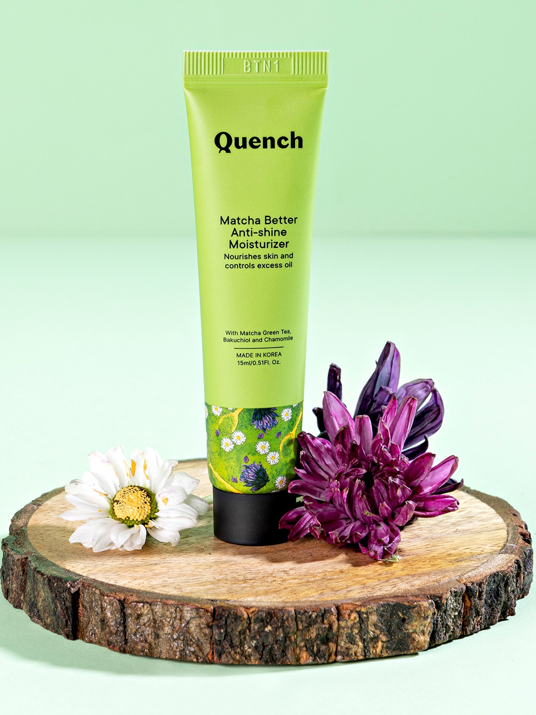 Quench Matcha Better Green Tea Moisturizer To Control Acne & Boost Collagen - 15ml, Lime green
Quench Matcha Better Green Tea Moisturizer To Control Acne & Boost Collagen - 15ml, Lime green